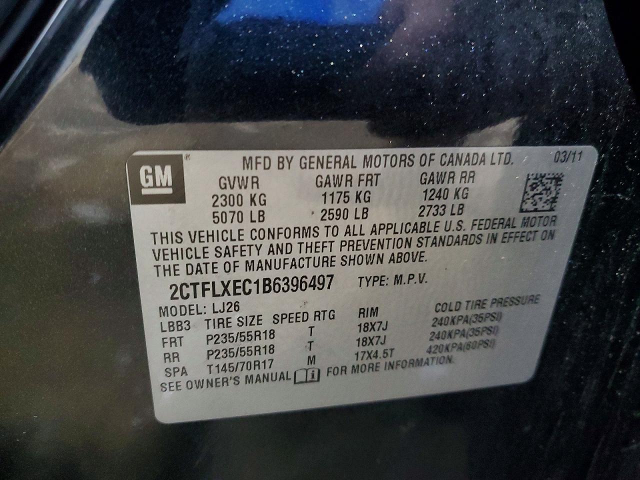 2011 Gmc Terrain Slt Black vin: 2CTFLXEC1B6396497
