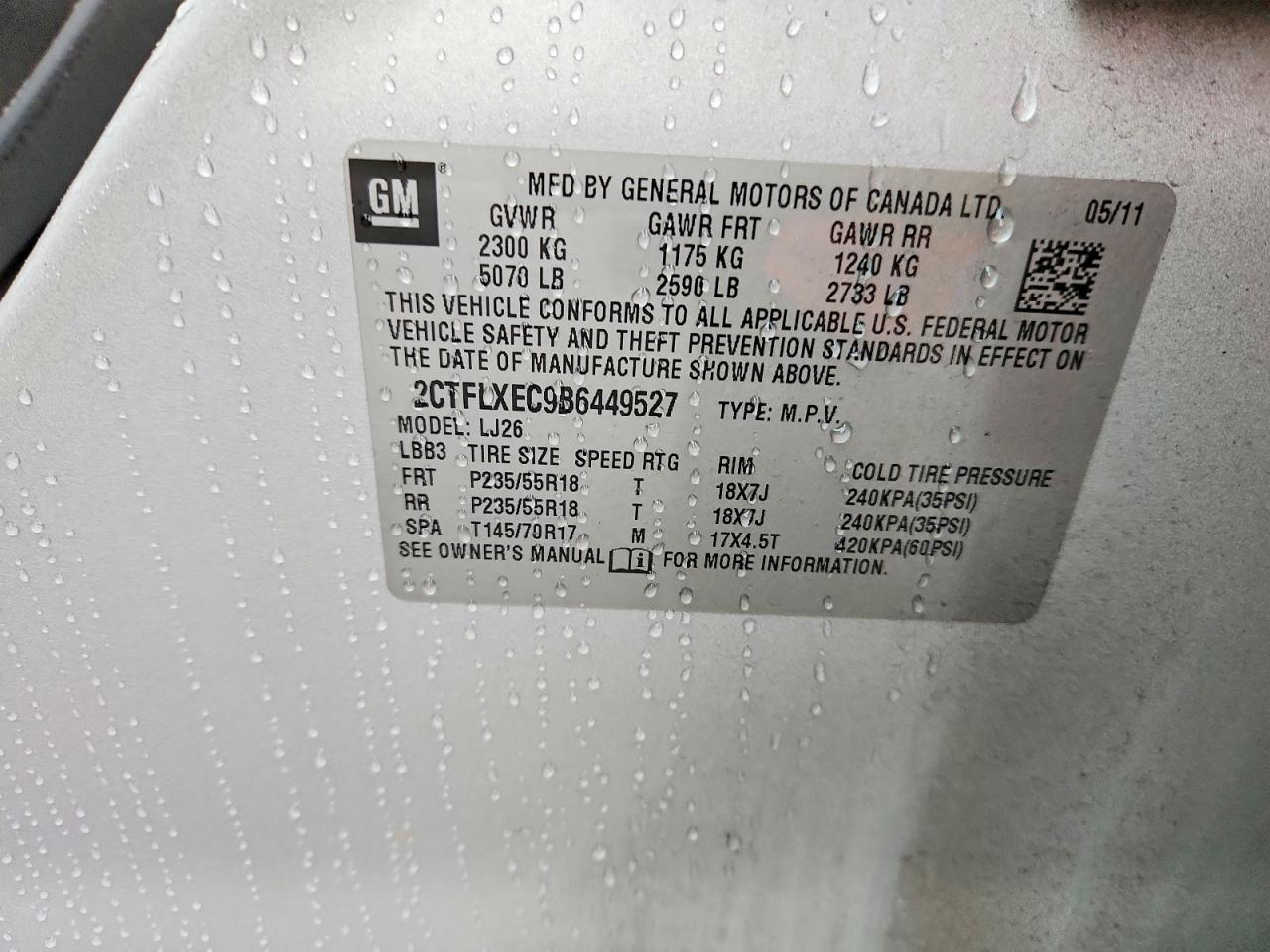 2011 Gmc Terrain Slt Silver vin: 2CTFLXEC9B6449527