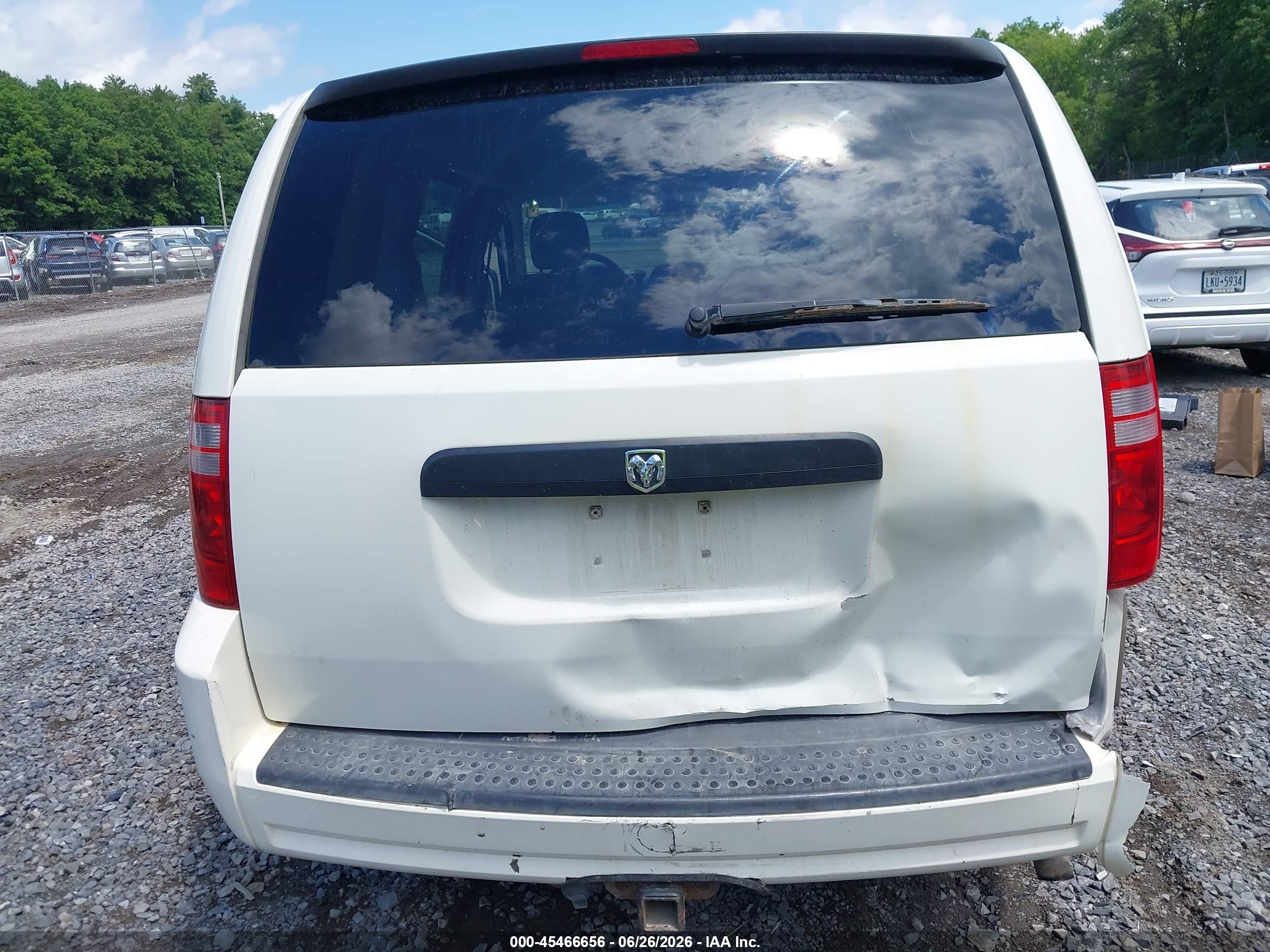 2010 Dodge Grand Caravan C/v White vin: 2D4CN1AE2AR174936