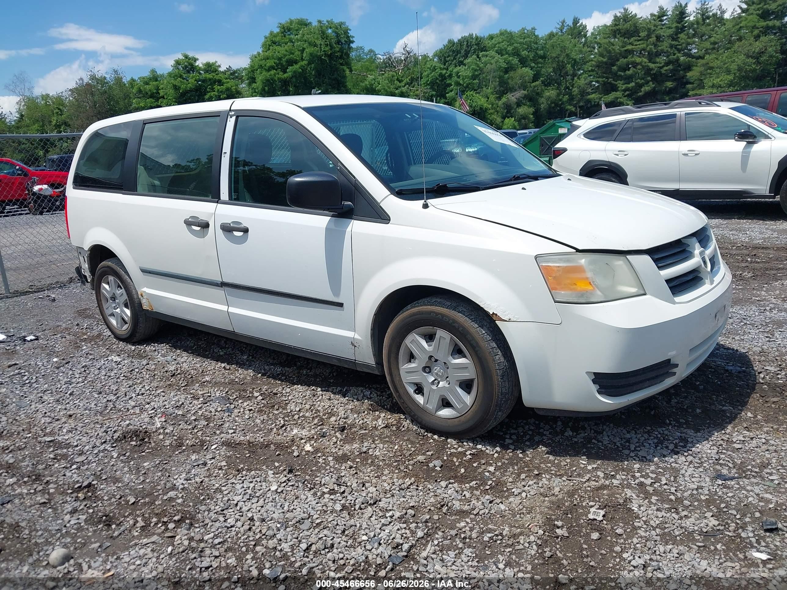 2010 Dodge Grand Caravan C/v White vin: 2D4CN1AE2AR174936