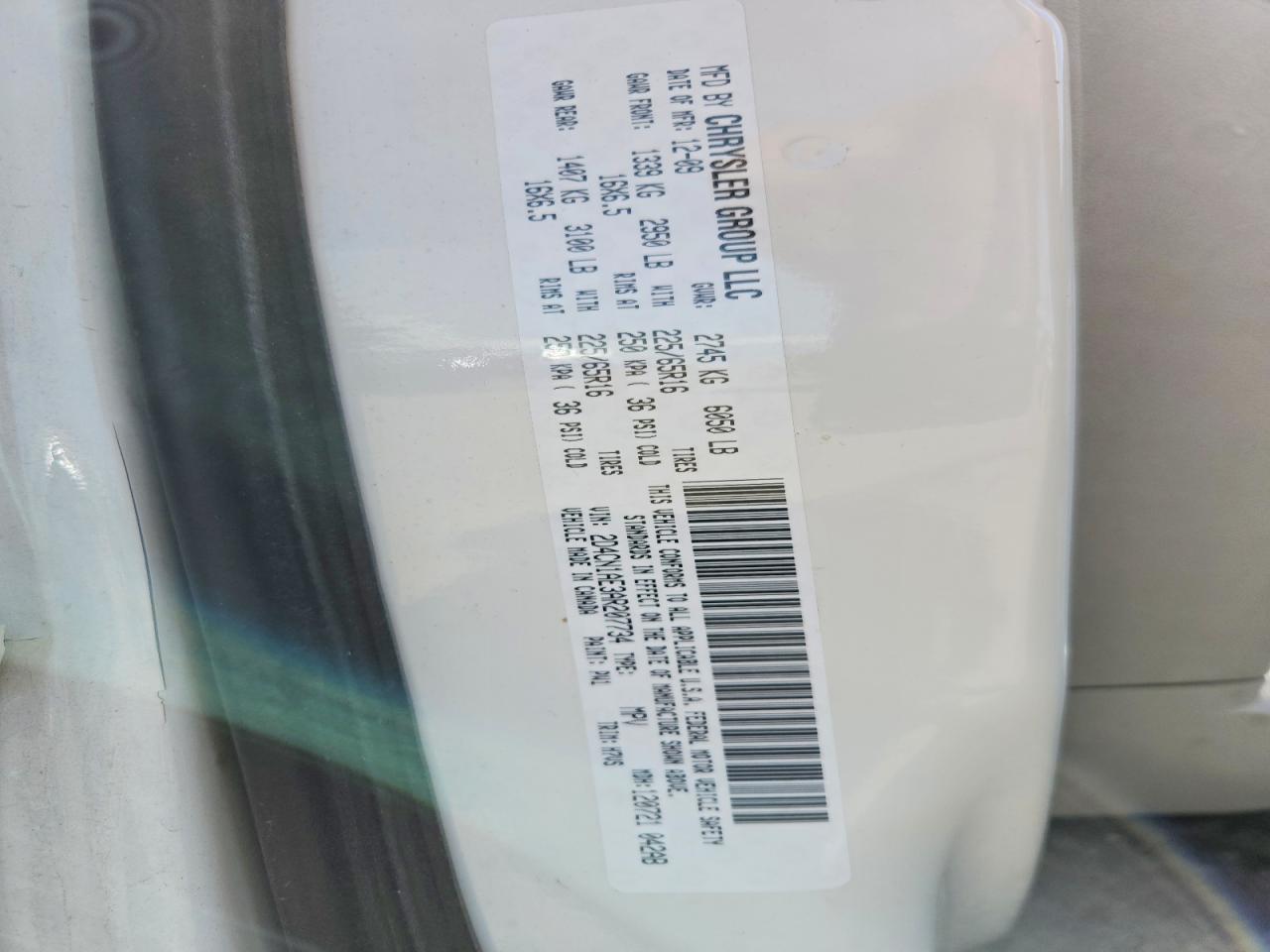 2010 Dodge Grand Caravan C White vin: 2D4CN1AE3AR207734