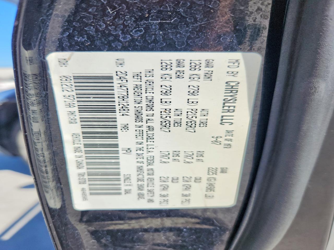 2008 Dodge Magnum Charcoal vin: 2D4FV47T78H124814
