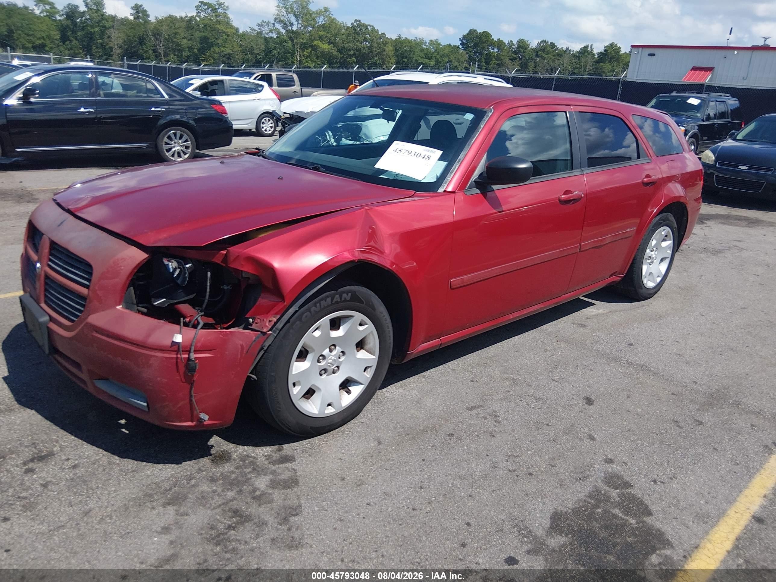 2006 Dodge Magnum Red vin: 2D4FV47T86H241198