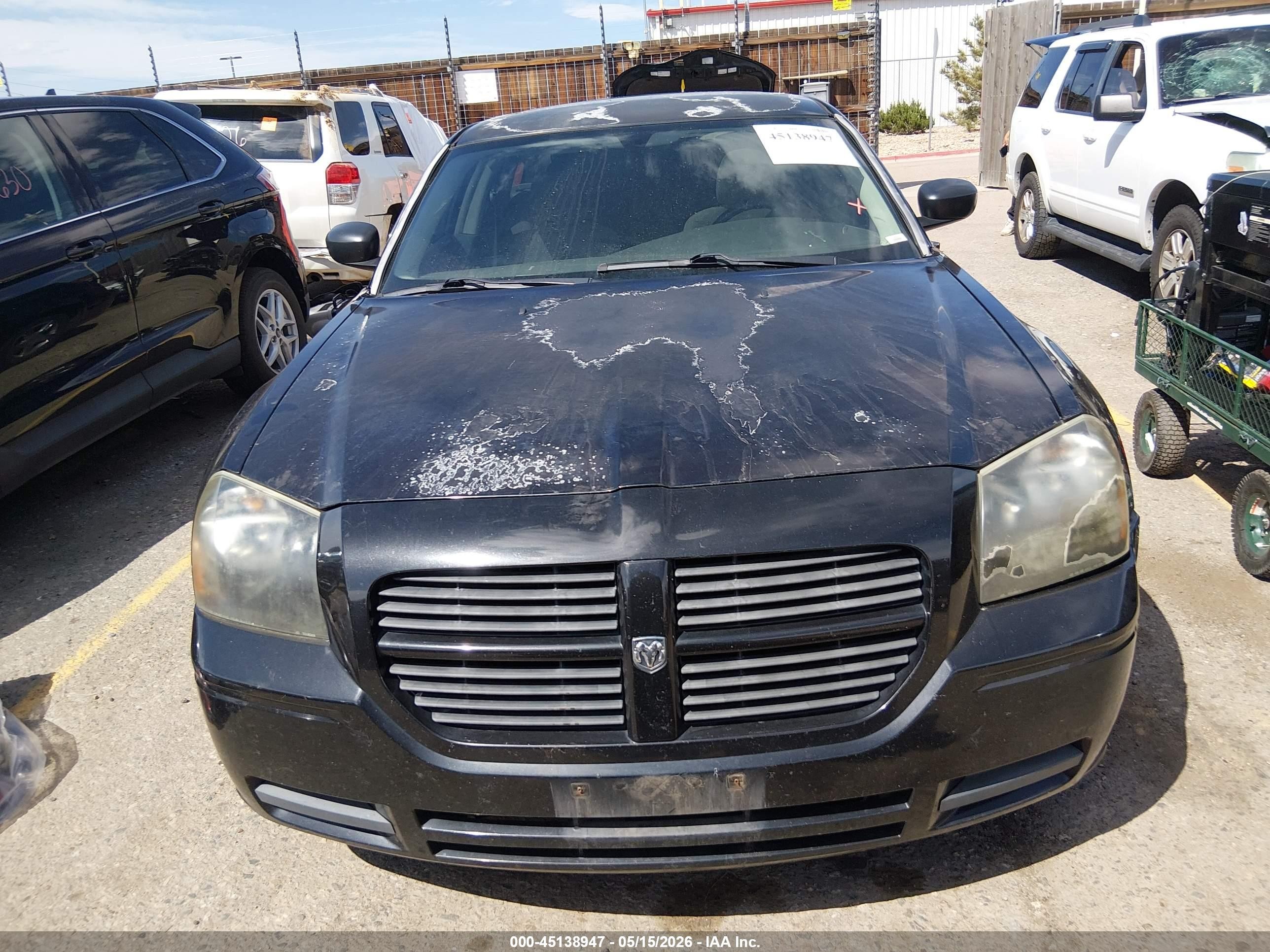 2005 Dodge Magnum Se Черный vin: 2D4FV48V75H592988