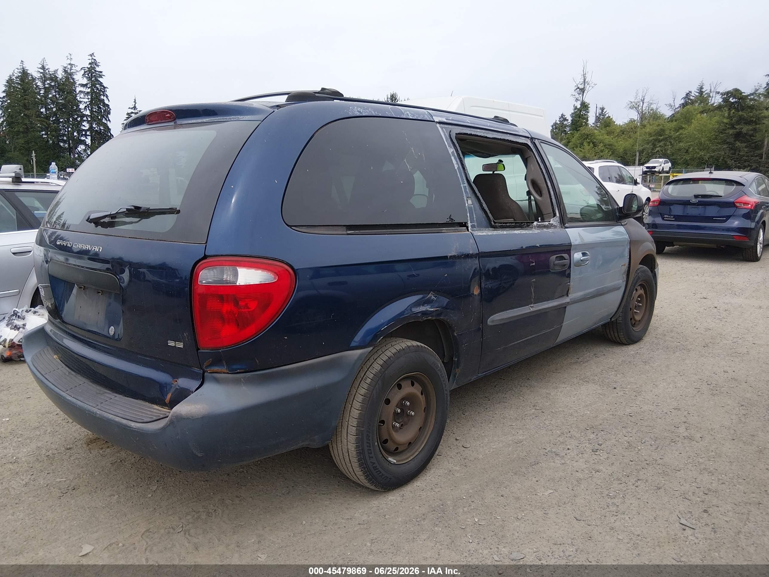 2003 Dodge Grand Caravan Se Blue vin: 2D4GP24353R190465