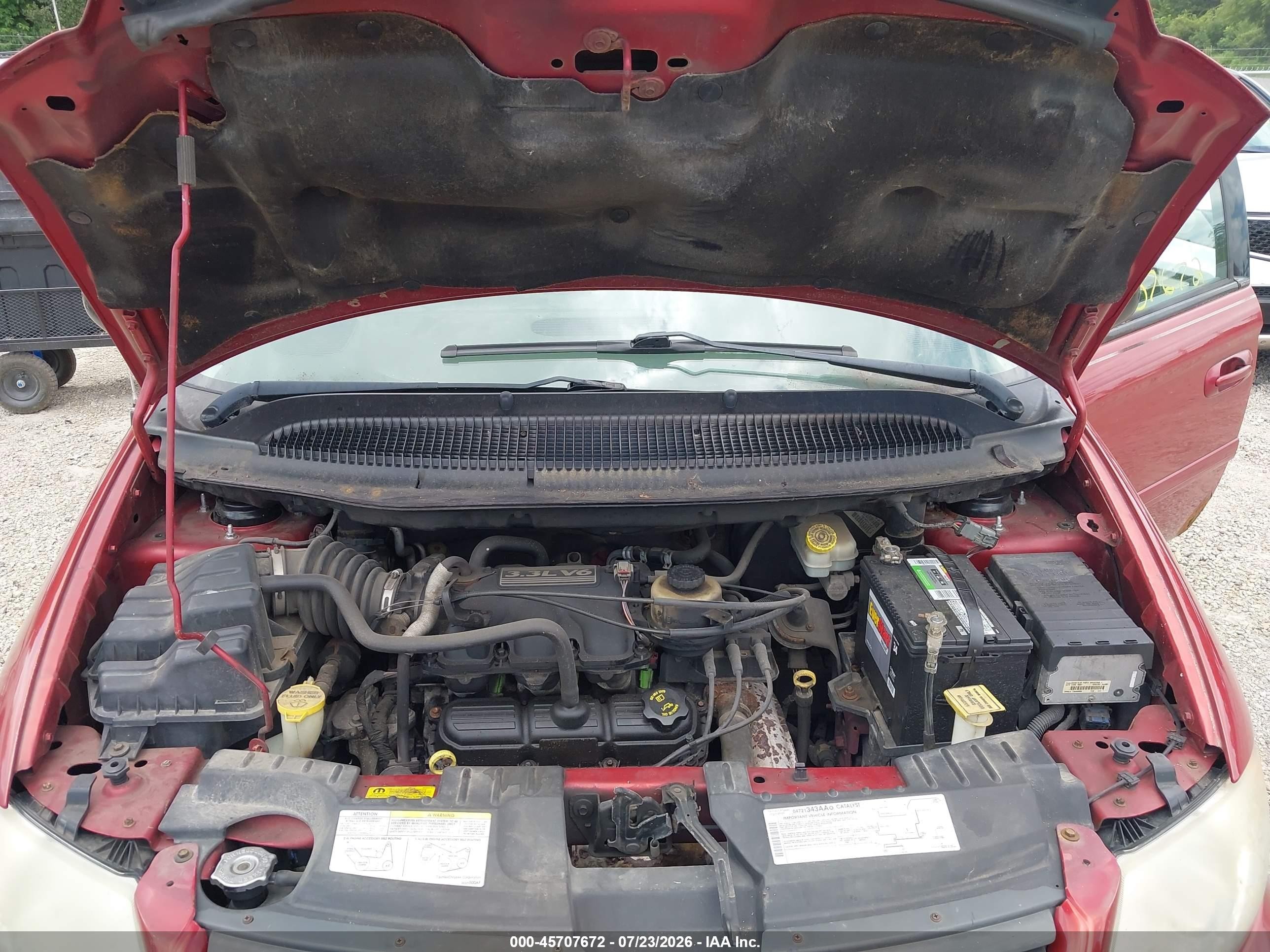 2005 Dodge Grand Caravan Se Red vin: 2D4GP24R05R296023