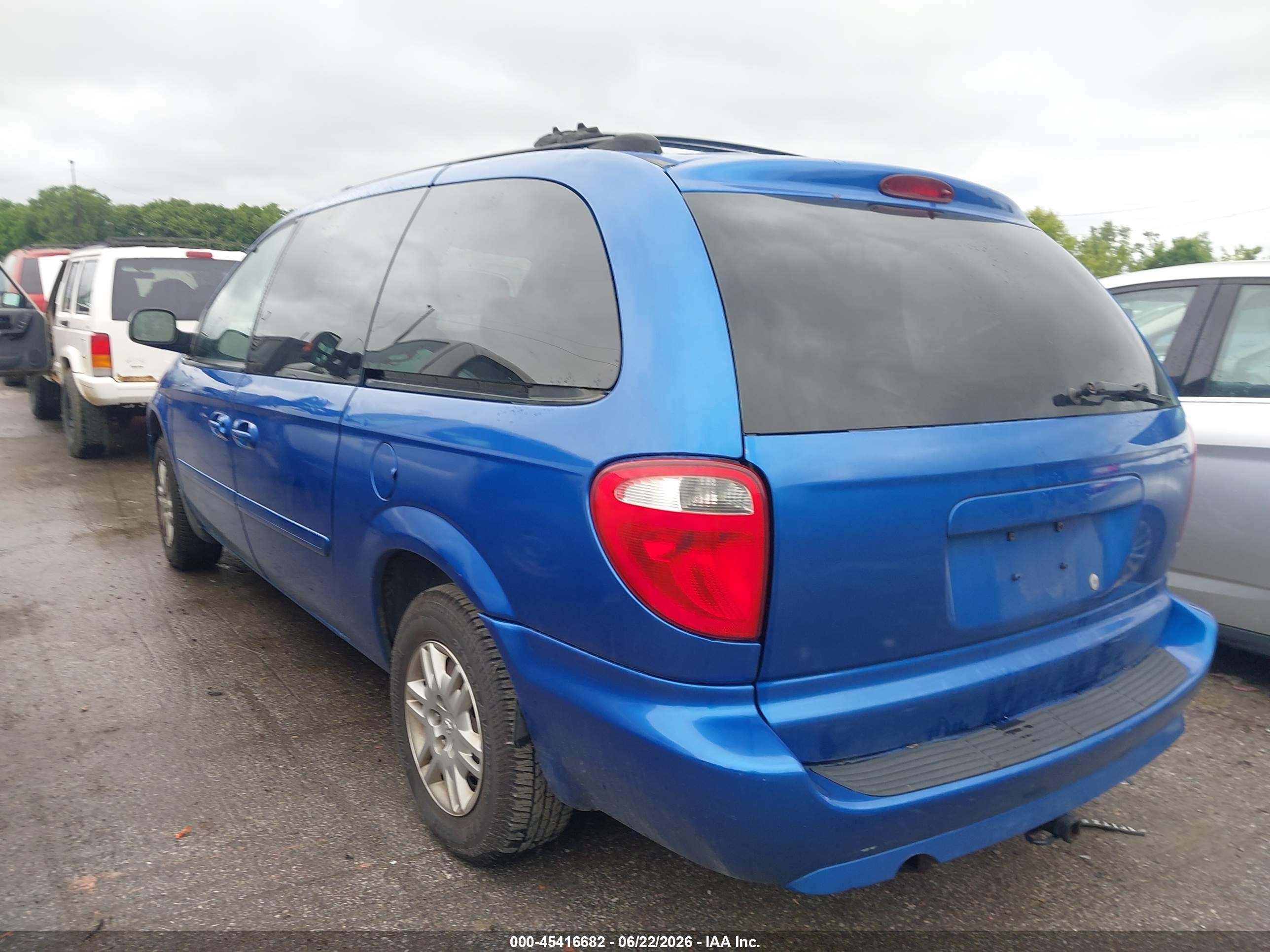 2005 Dodge Grand Caravan Se Blue vin: 2D4GP24R95R162949