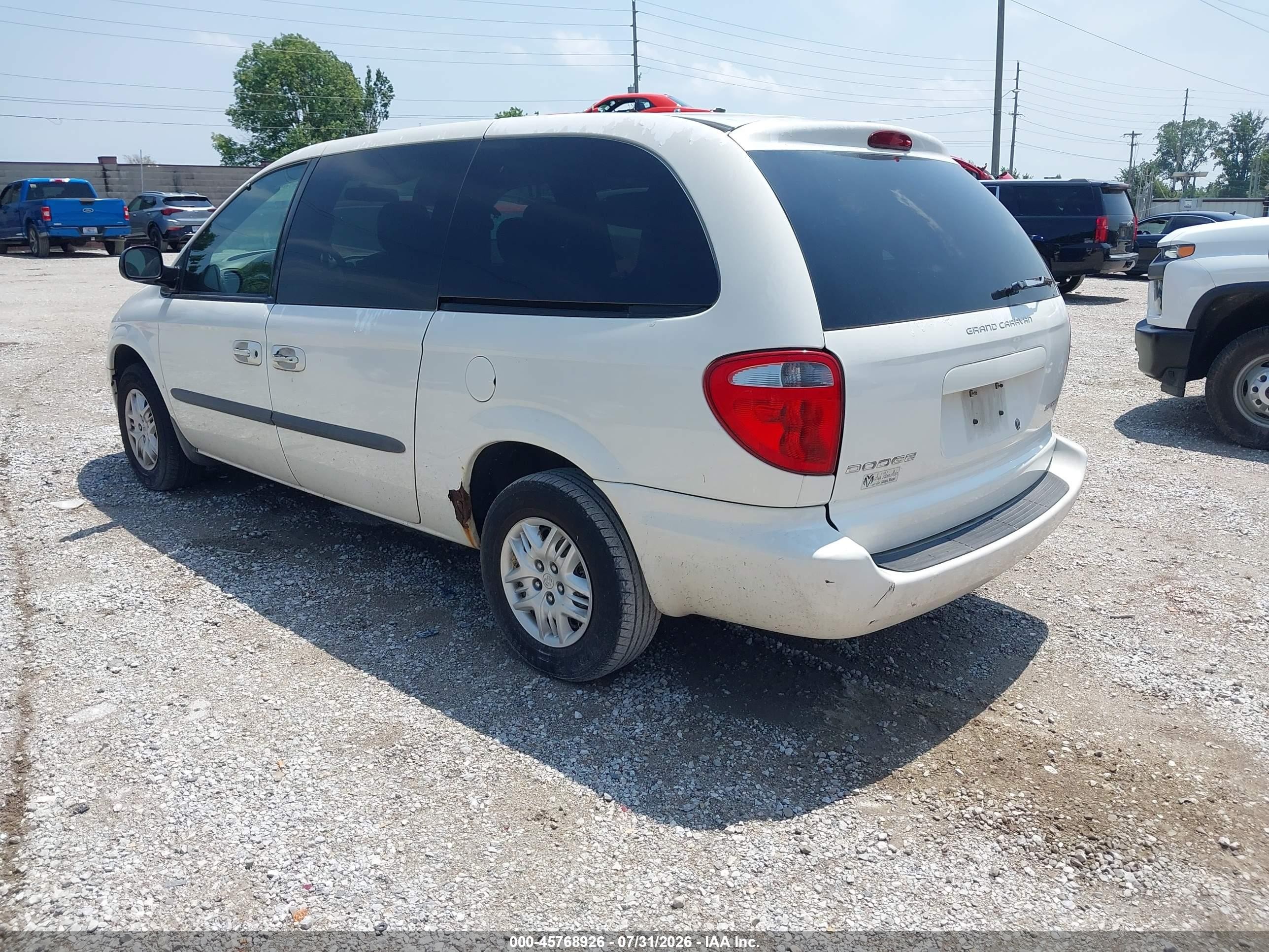 2003 Dodge Grand Caravan Sport White vin: 2D4GP44383R211711