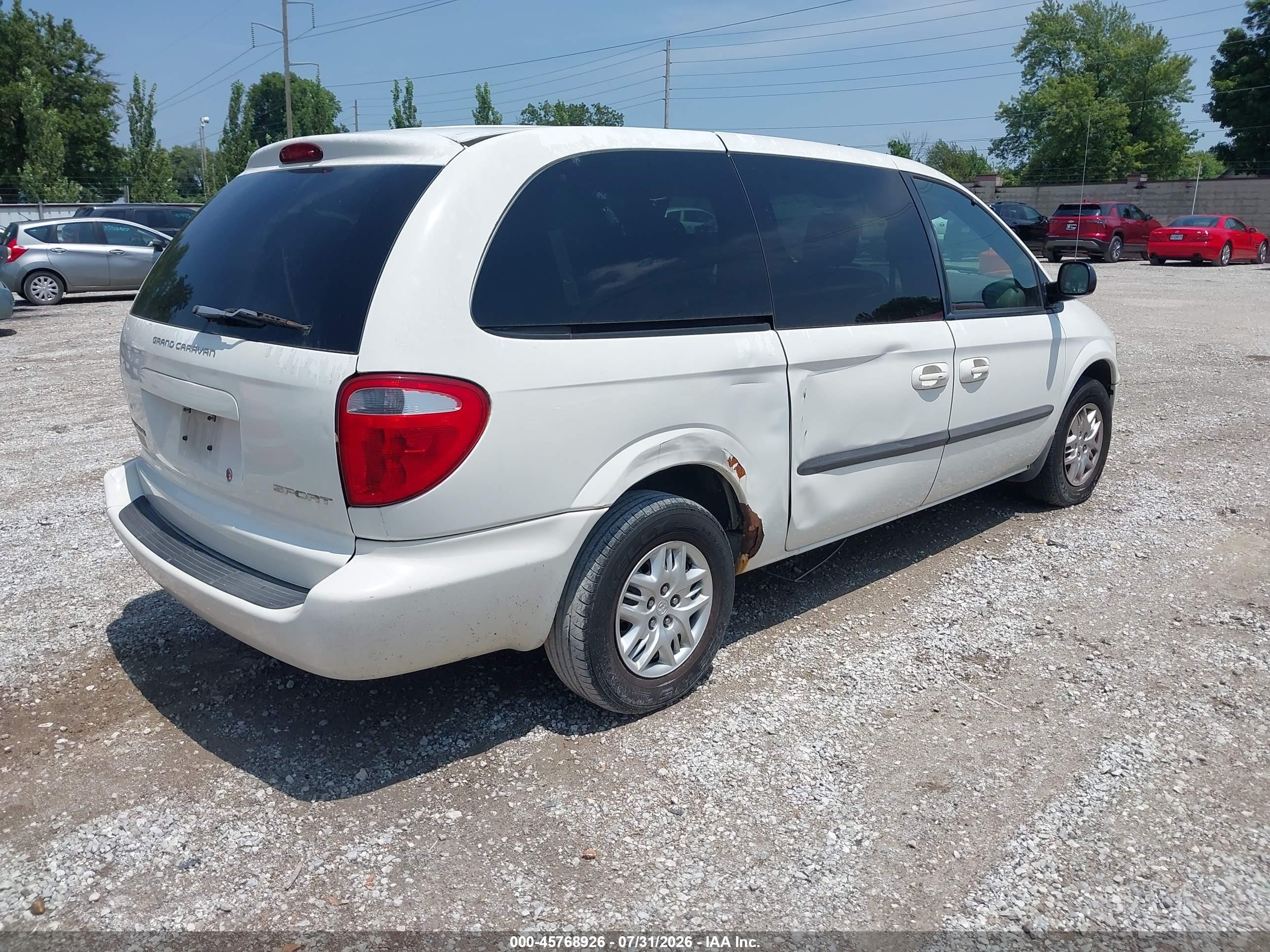 2003 Dodge Grand Caravan Sport White vin: 2D4GP44383R211711