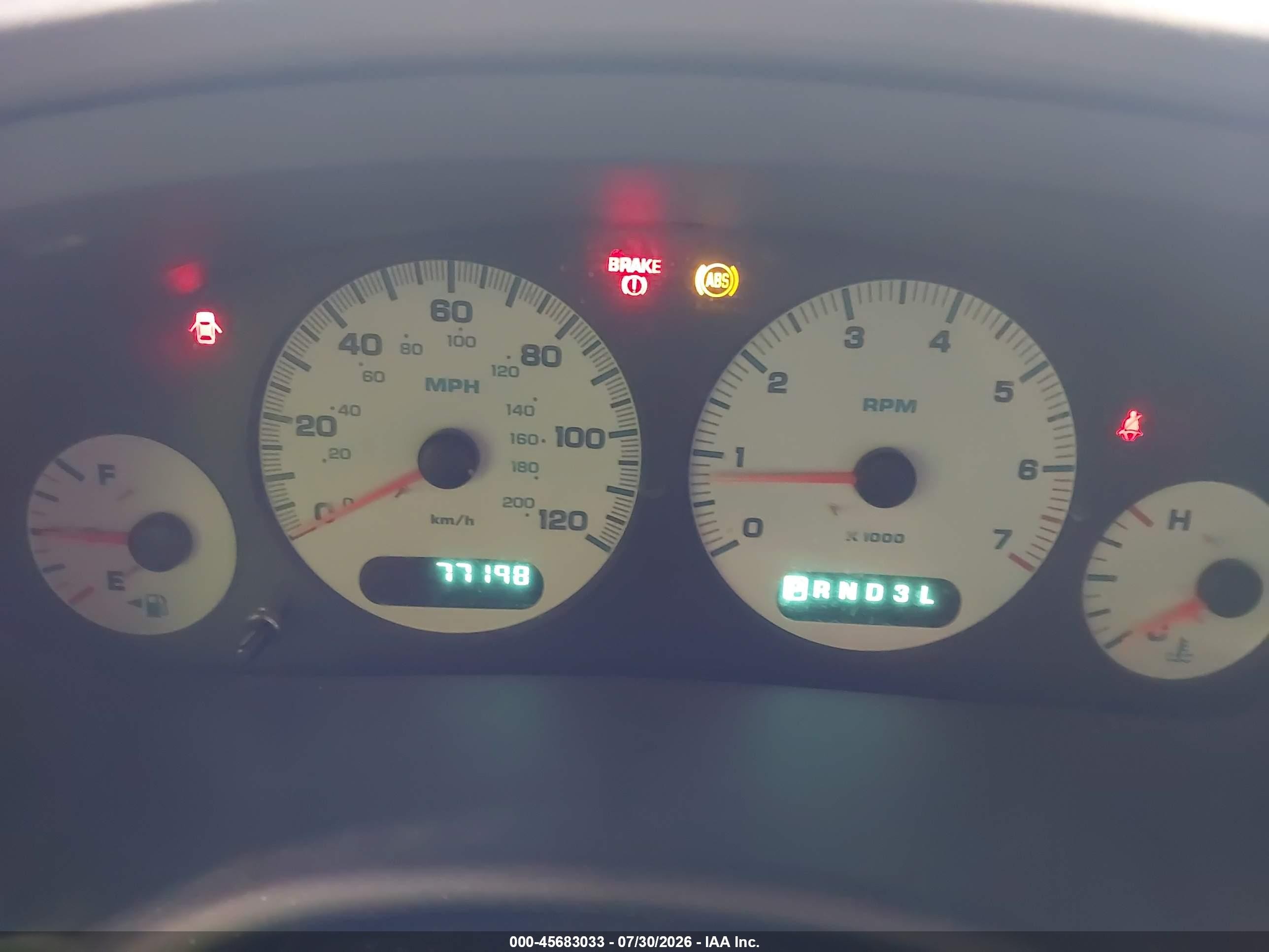2003 Dodge Grand Caravan Sport Gold vin: 2D4GP44393R220384