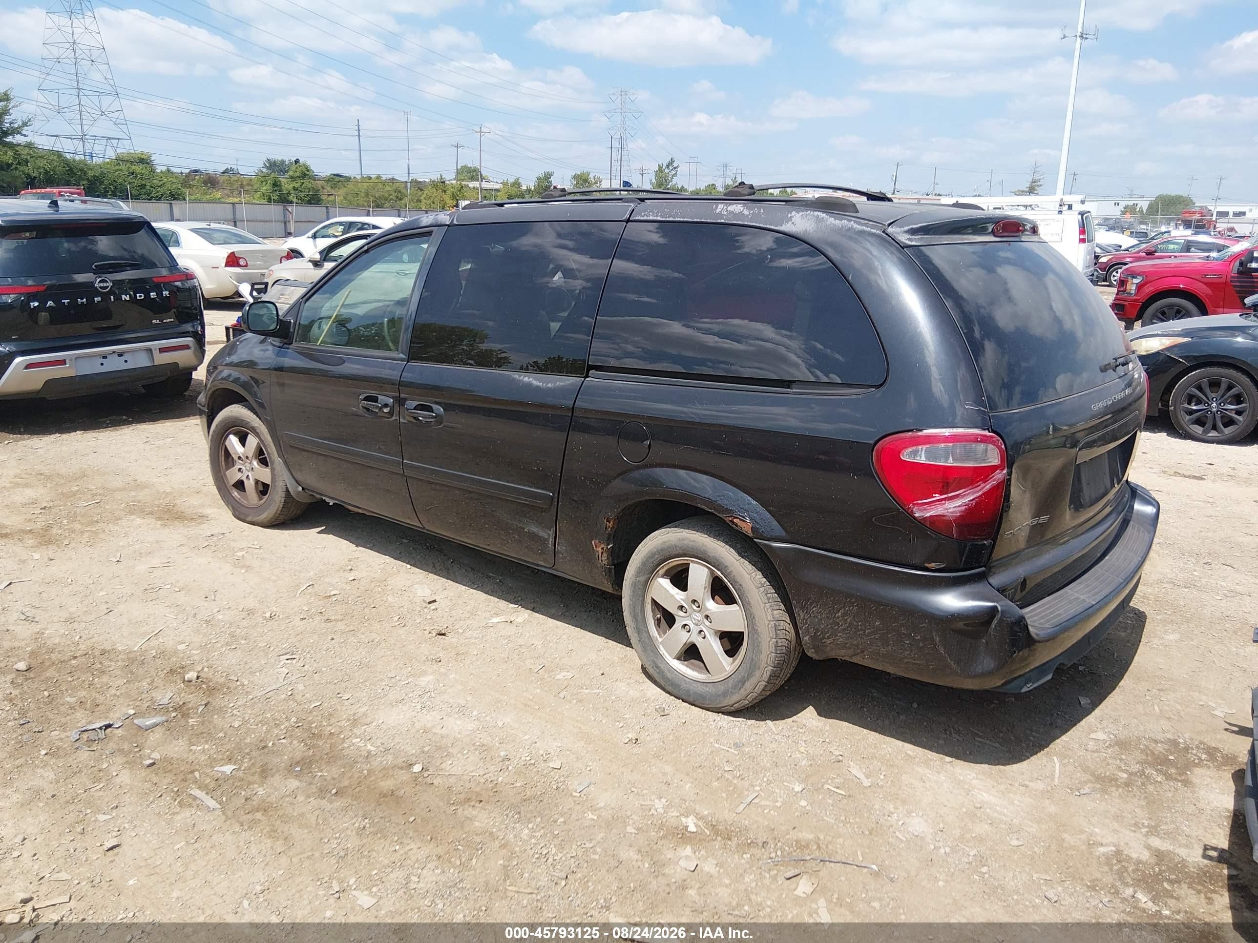 2005 Dodge Grand Caravan Sxt Black vin: 2D4GP44L05R134545