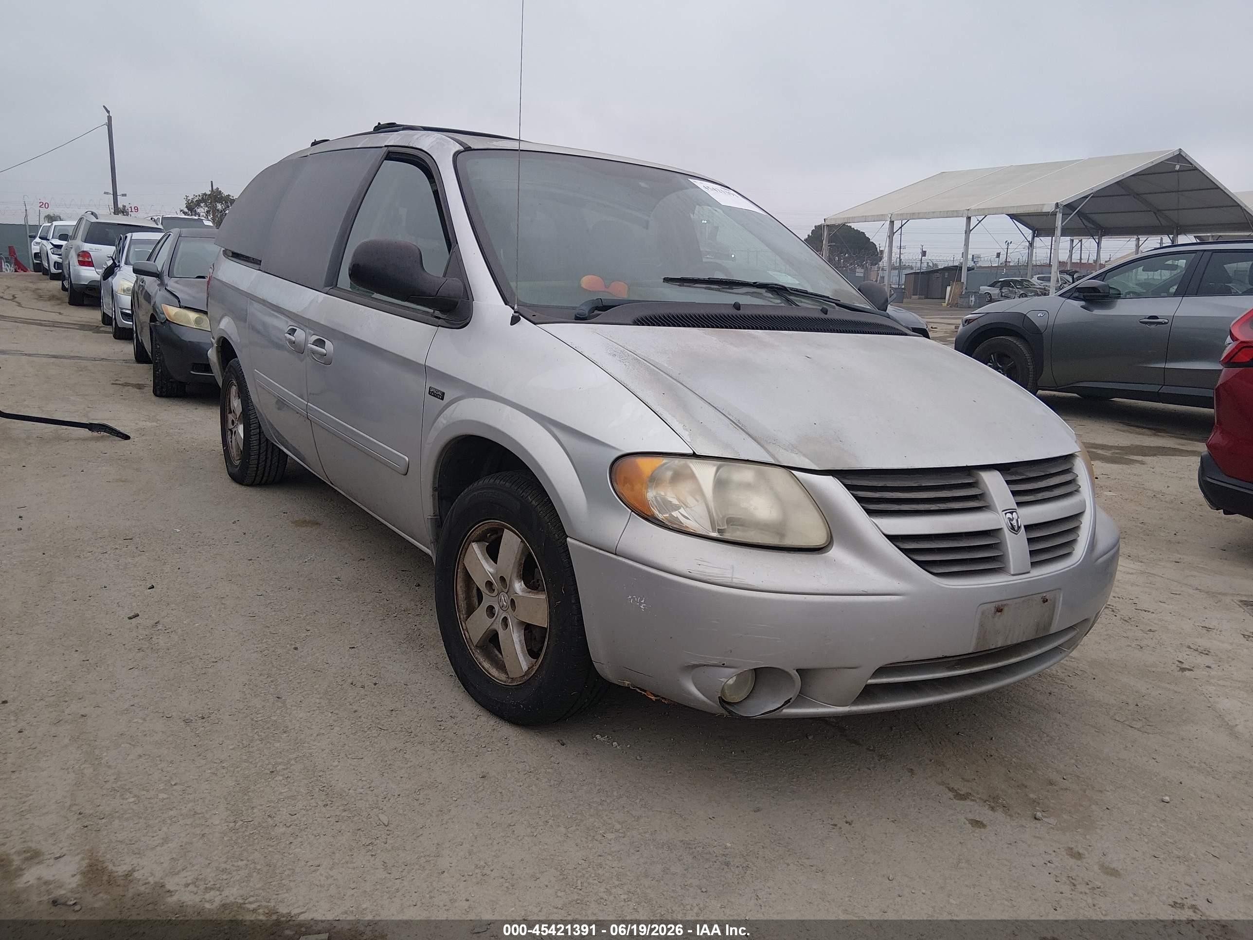 2006 Dodge Grand Caravan Sxt Gray vin: 2D4GP44L06R715545