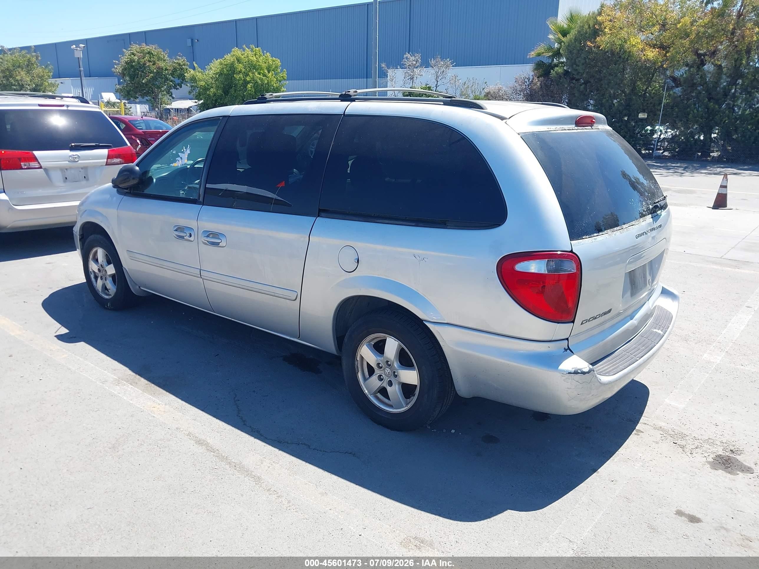 2007 Dodge Grand Caravan Sxt Gray vin: 2D4GP44L07R119921