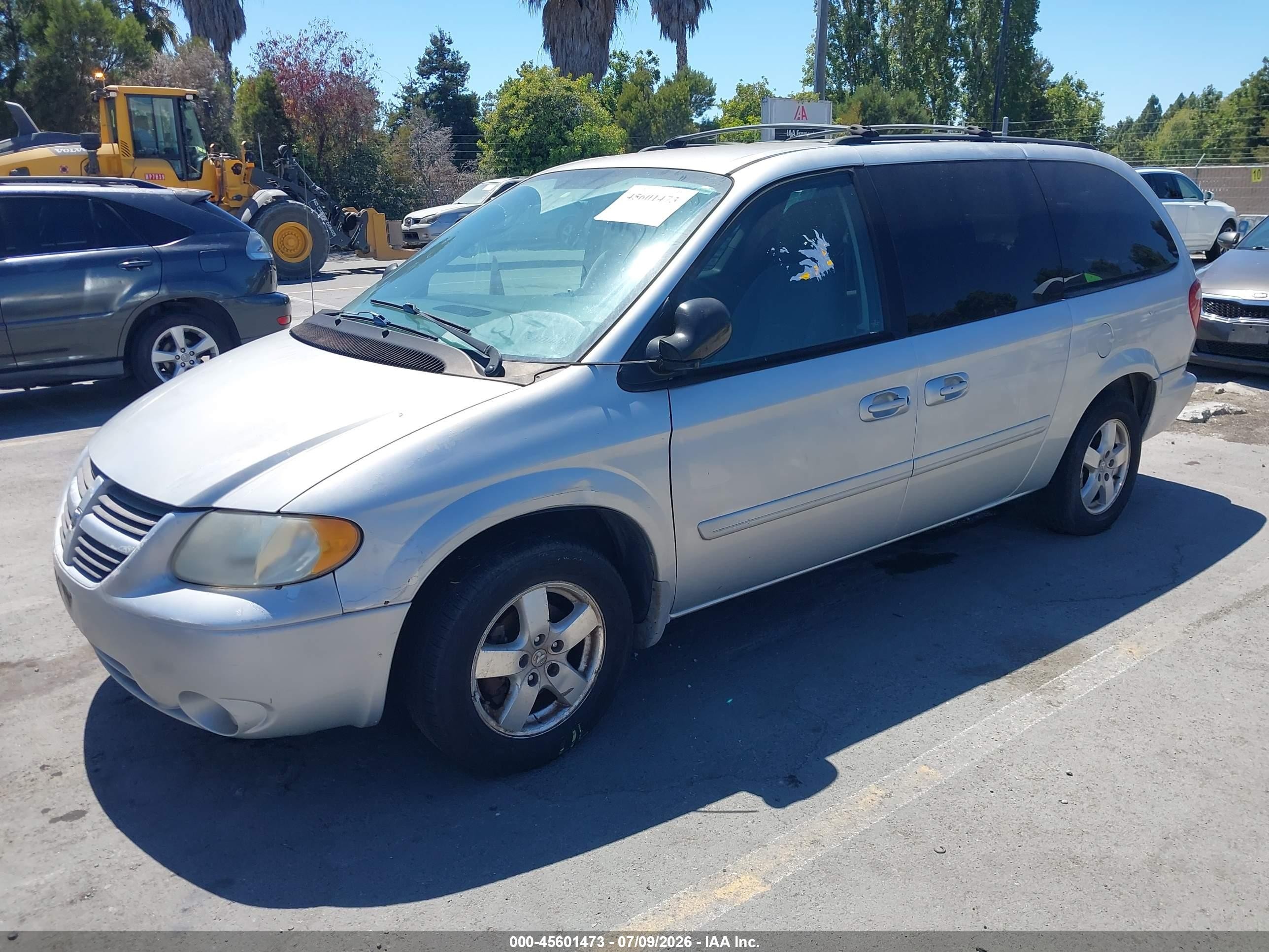 2007 Dodge Grand Caravan Sxt Gray vin: 2D4GP44L07R119921