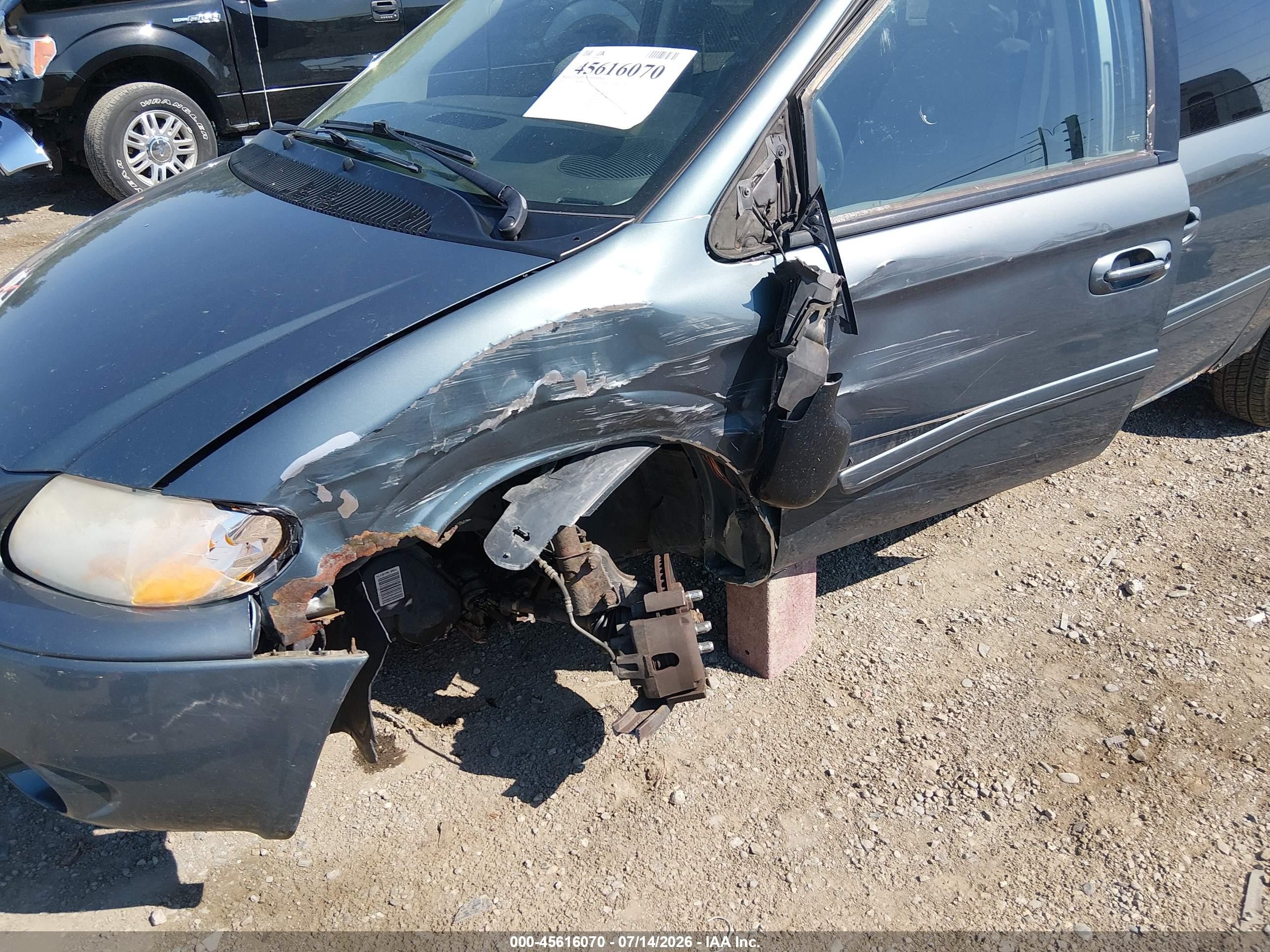 2007 Dodge Grand Caravan Sxt Blue vin: 2D4GP44L07R188558