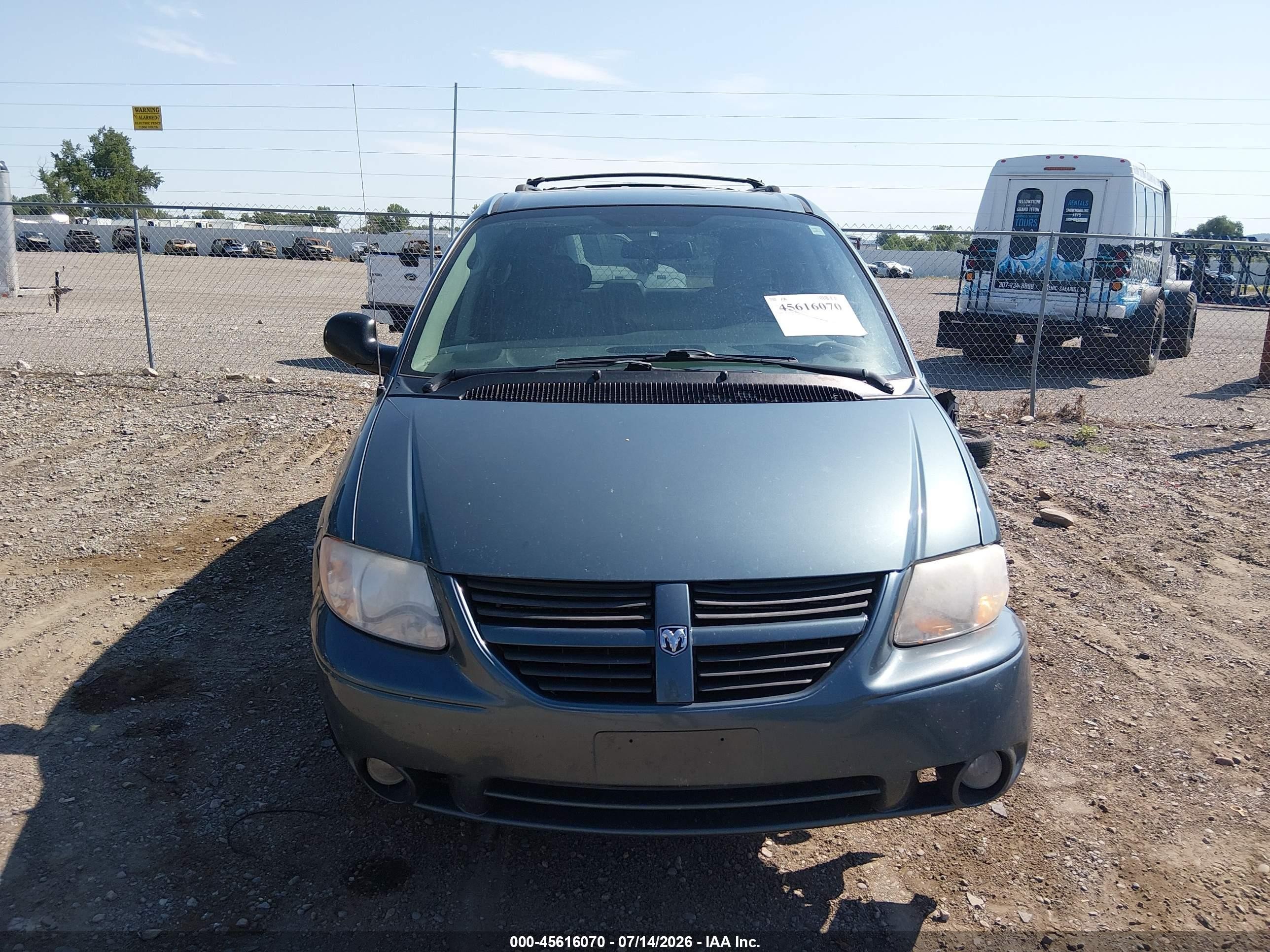 2007 Dodge Grand Caravan Sxt Blue vin: 2D4GP44L07R188558