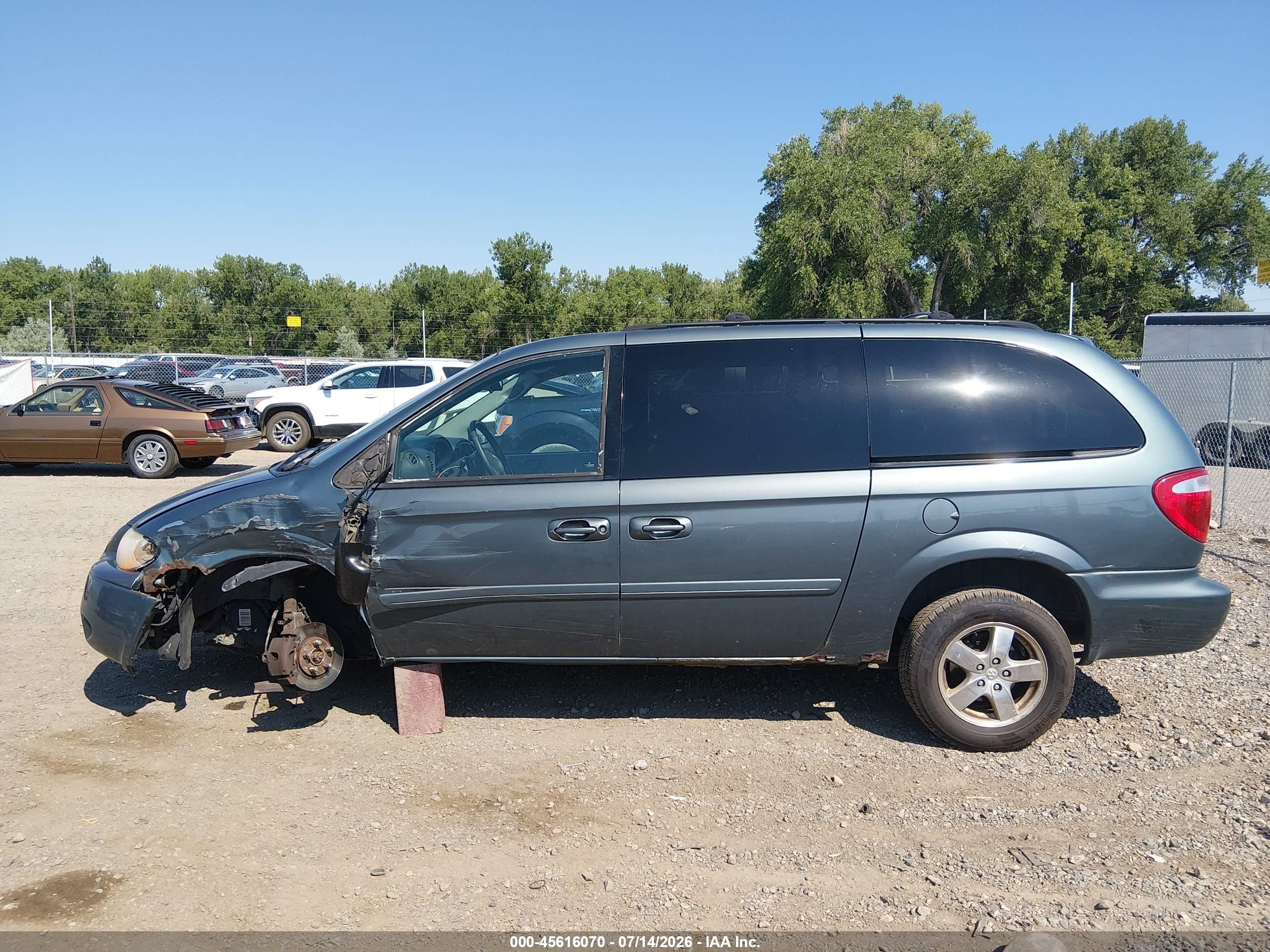 2007 Dodge Grand Caravan Sxt Blue vin: 2D4GP44L07R188558