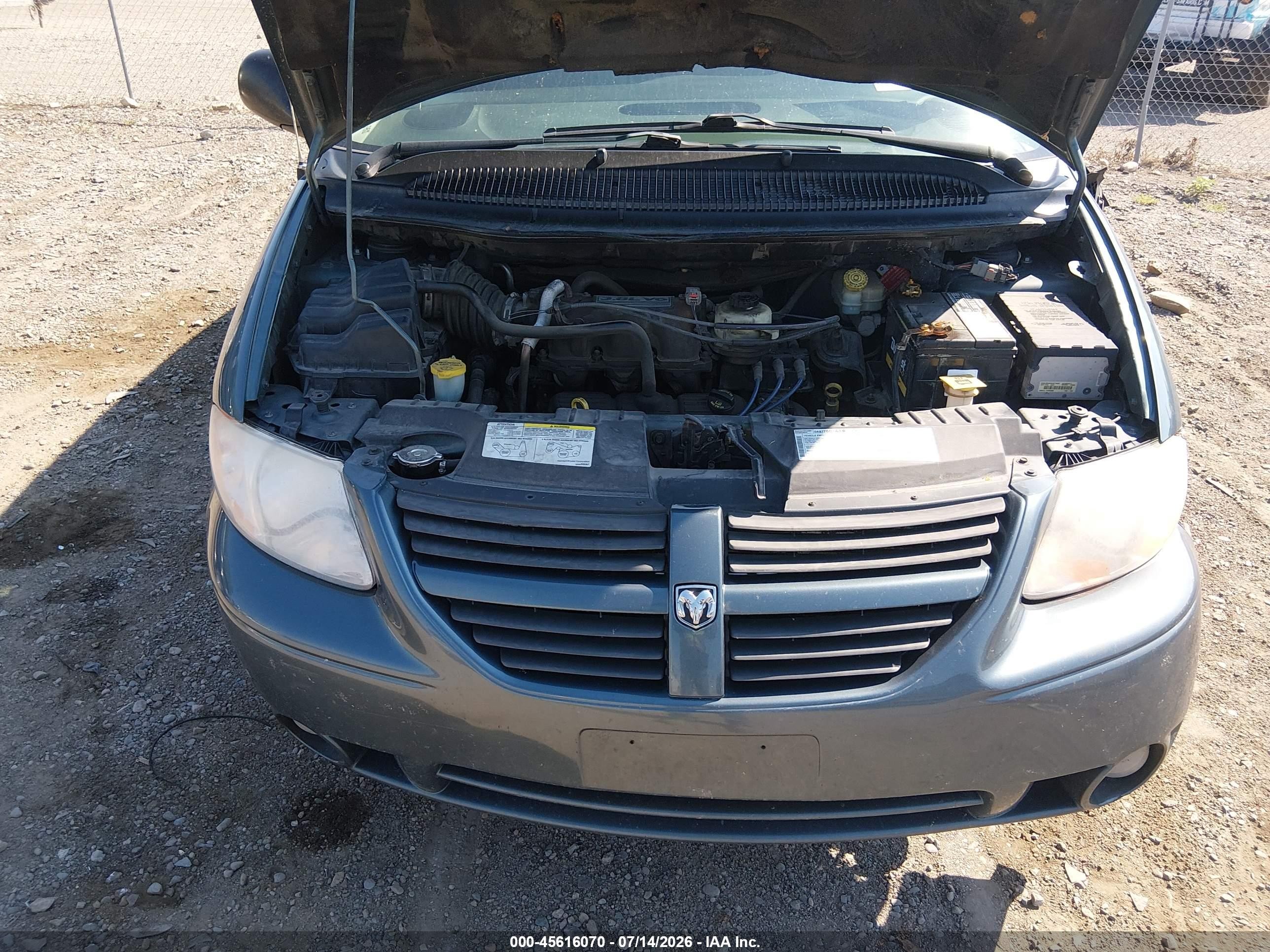 2007 Dodge Grand Caravan Sxt Blue vin: 2D4GP44L07R188558