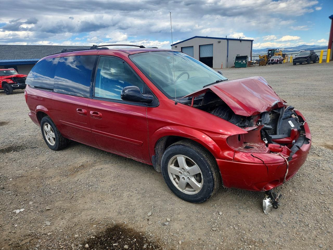 2005 Dodge Grand Caravan Sxt Burgundy vin: 2D4GP44L15R125854