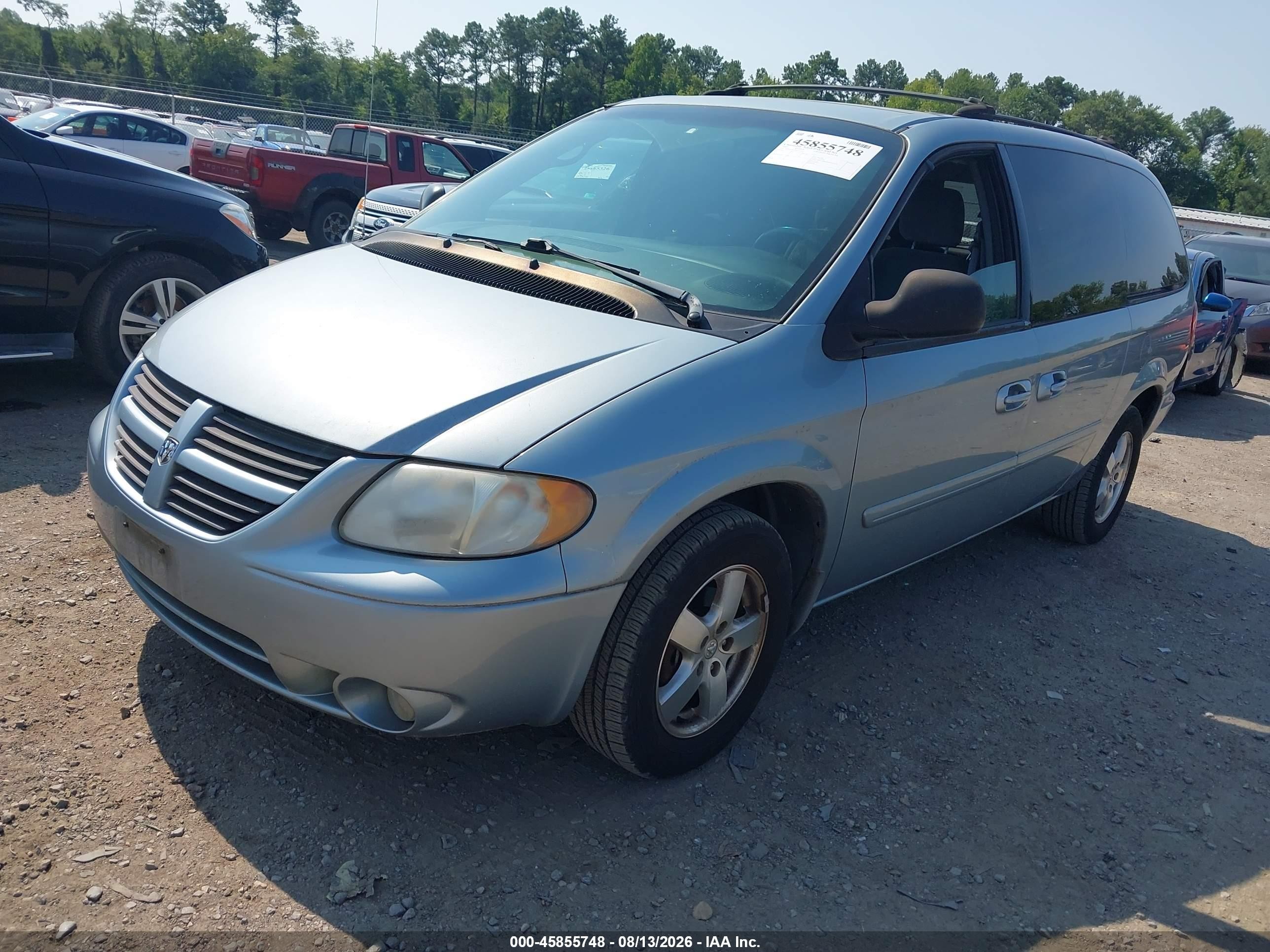 2005 Dodge Grand Caravan Sxt Blue vin: 2D4GP44L15R135316