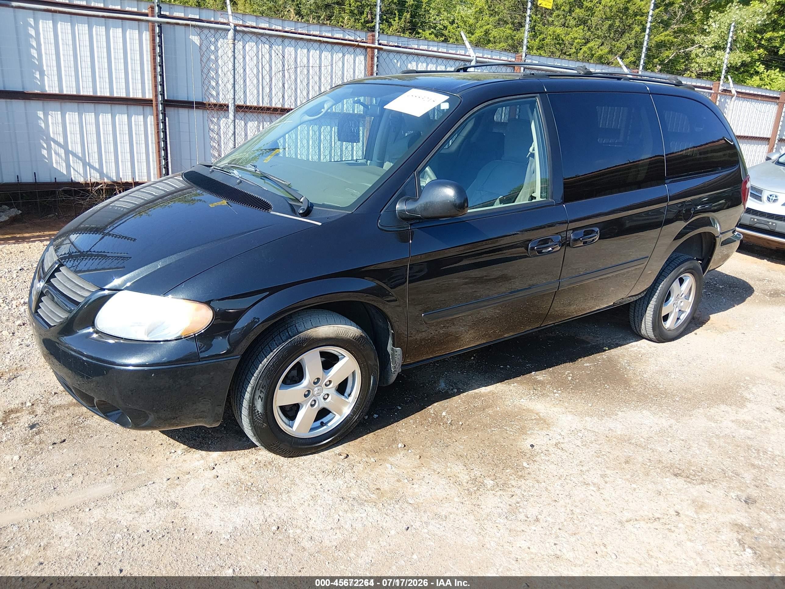 2006 Dodge Grand Caravan Sxt Black vin: 2D4GP44L16R678764