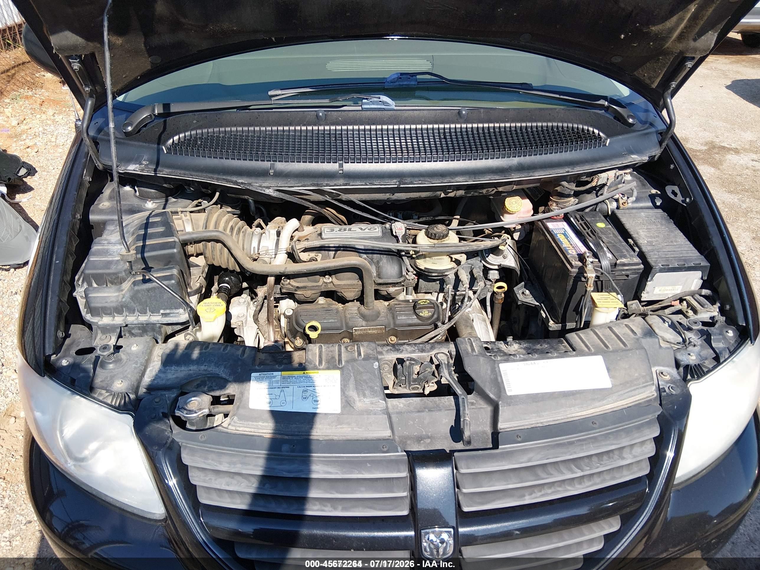 2006 Dodge Grand Caravan Sxt Black vin: 2D4GP44L16R678764