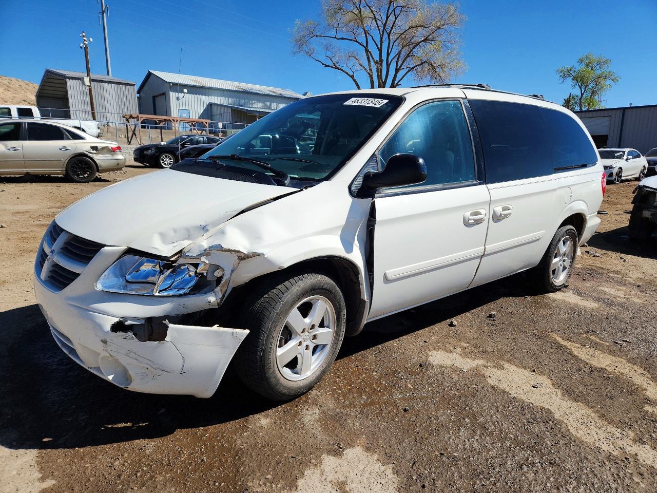 2007 Dodge Grand Caravan Sxt White vin: 2D4GP44L17R348446