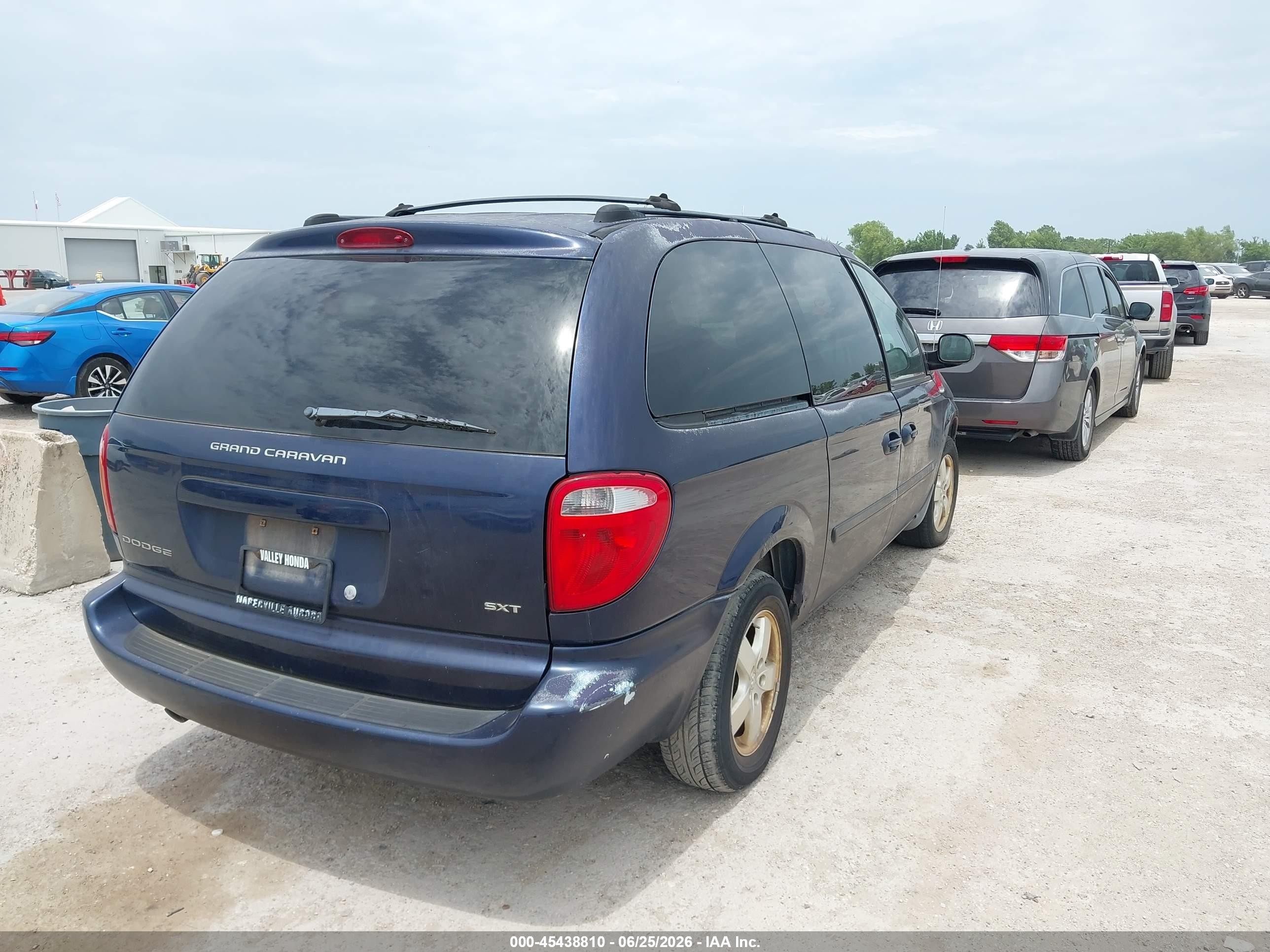 2005 Dodge Caravan Sxt Blue vin: 2D4GP44L25R316179