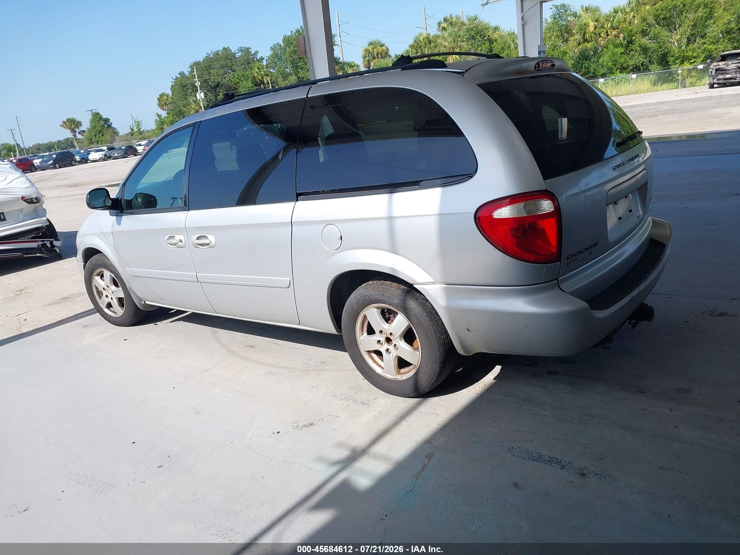 2005 Dodge Caravan Sxt Silver vin: 2D4GP44L25R534512