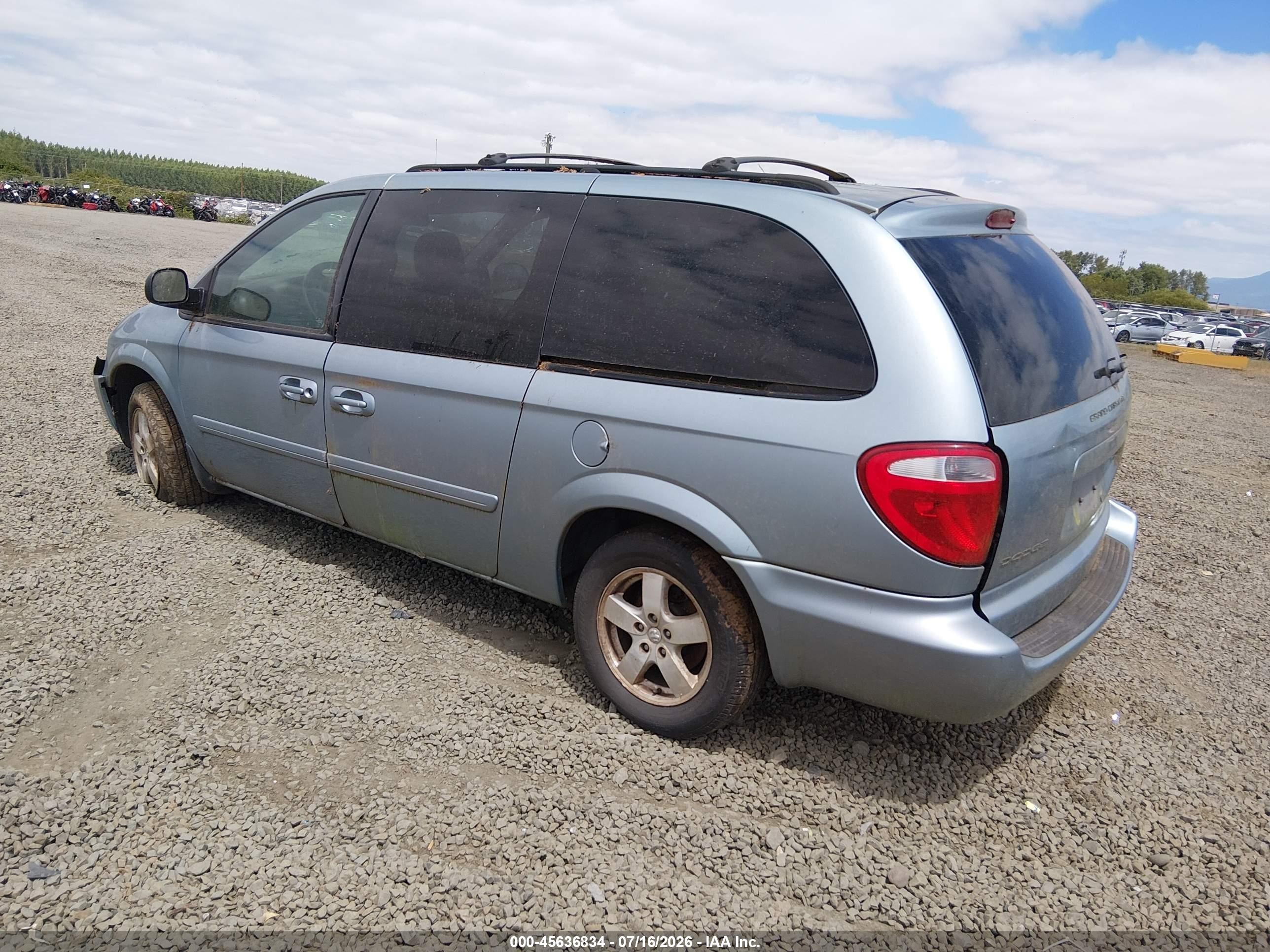 2006 Dodge Grand Caravan Sxt Blue vin: 2D4GP44L26R773589