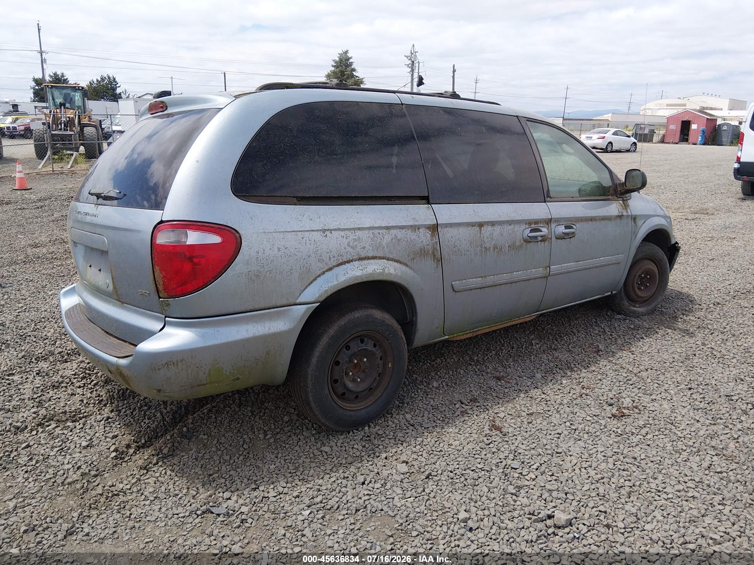 2006 Dodge Grand Caravan Sxt Blue vin: 2D4GP44L26R773589