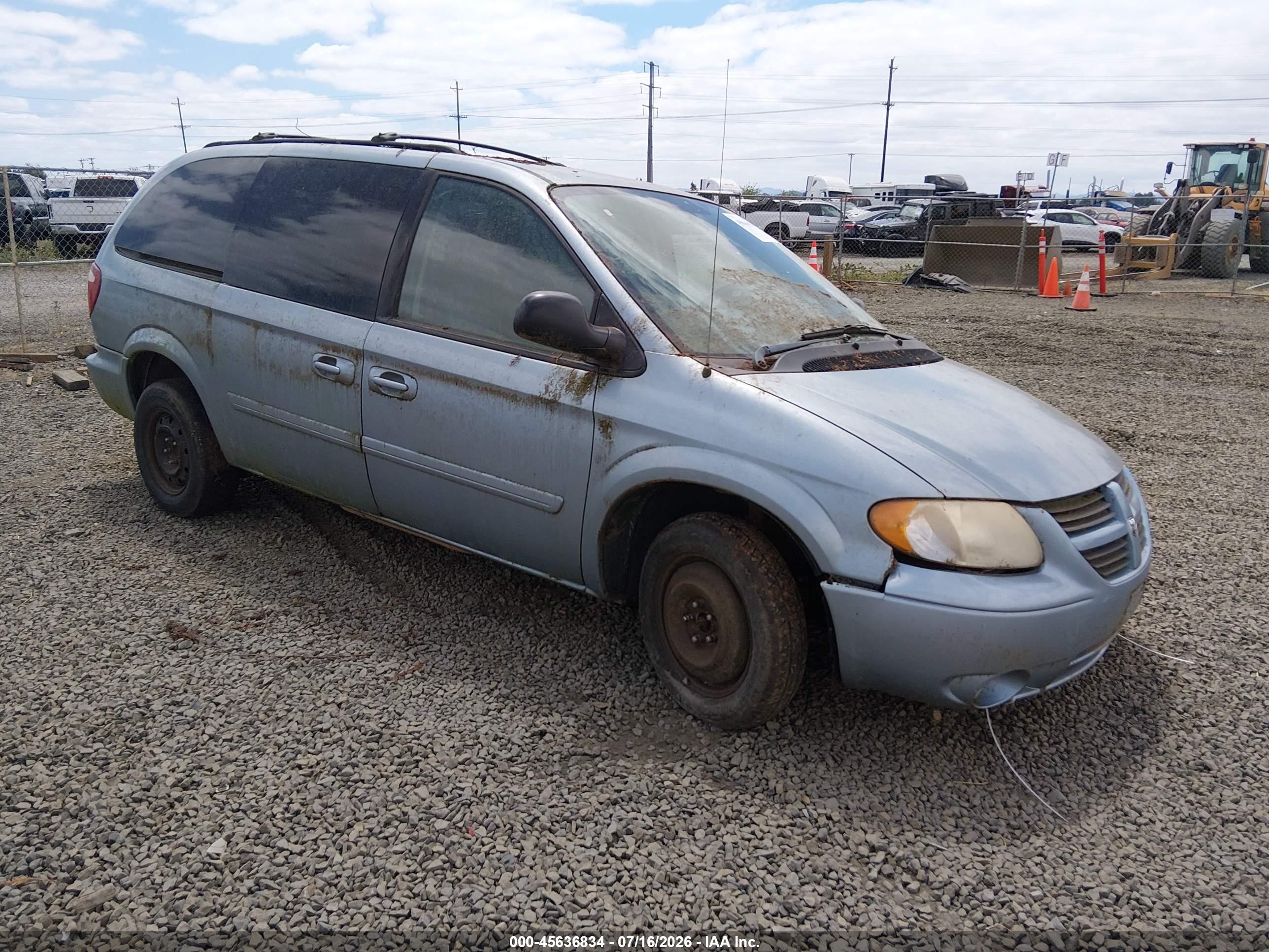 2006 Dodge Grand Caravan Sxt Blue vin: 2D4GP44L26R773589