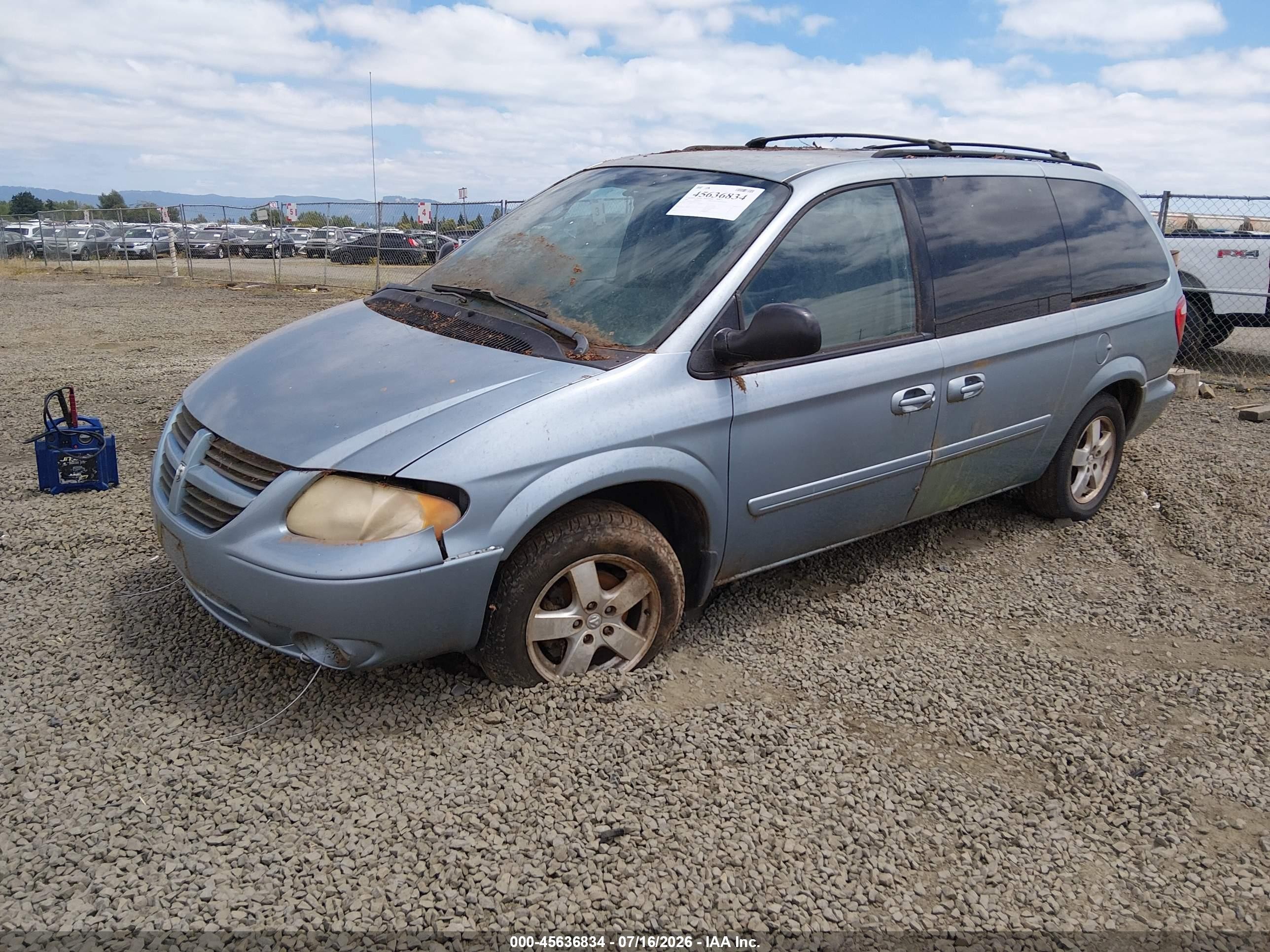 2006 Dodge Grand Caravan Sxt Blue vin: 2D4GP44L26R773589