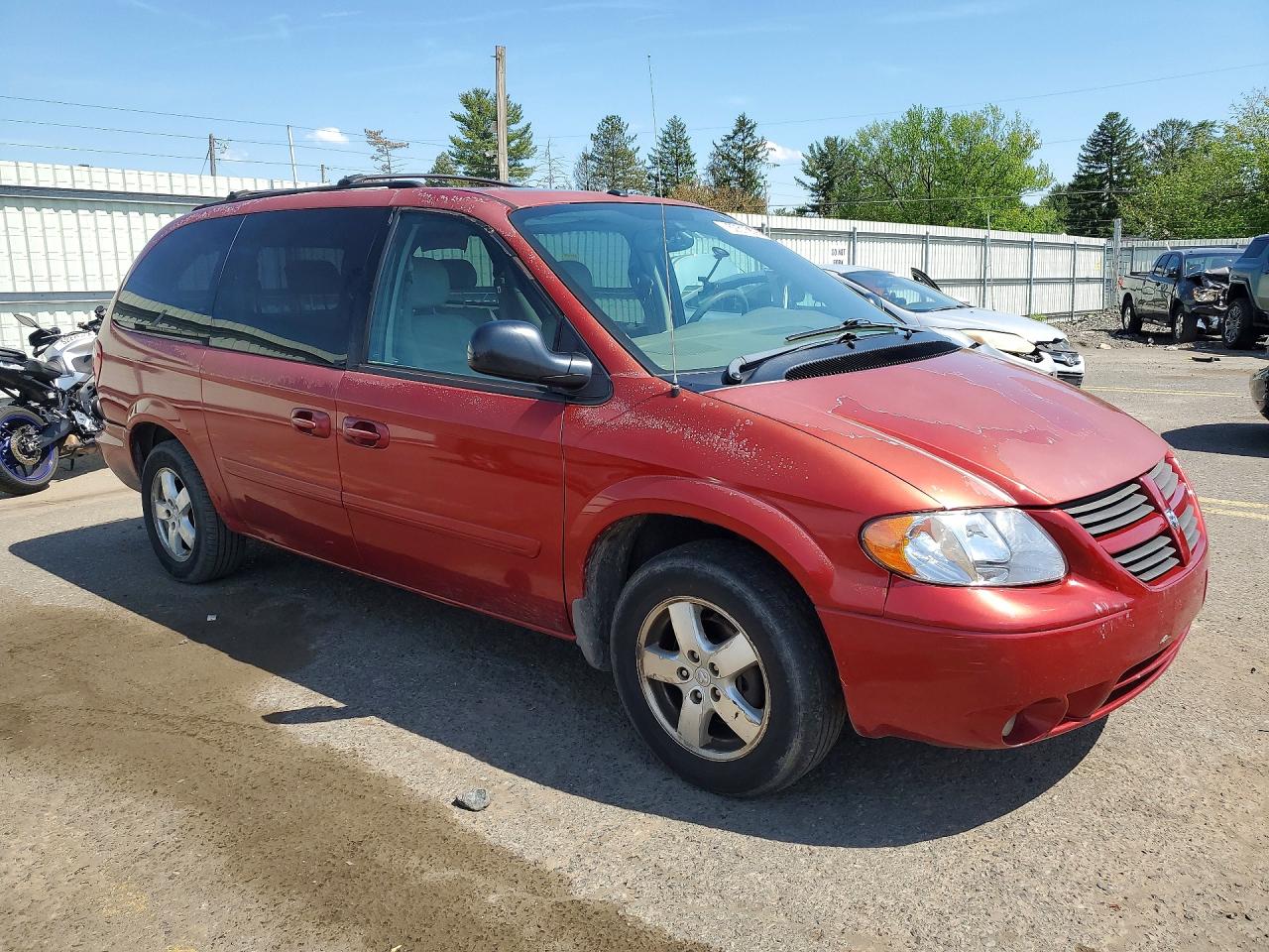 2006 Dodge Grand Caravan Sxt Burgundy vin: 2D4GP44L26R868458