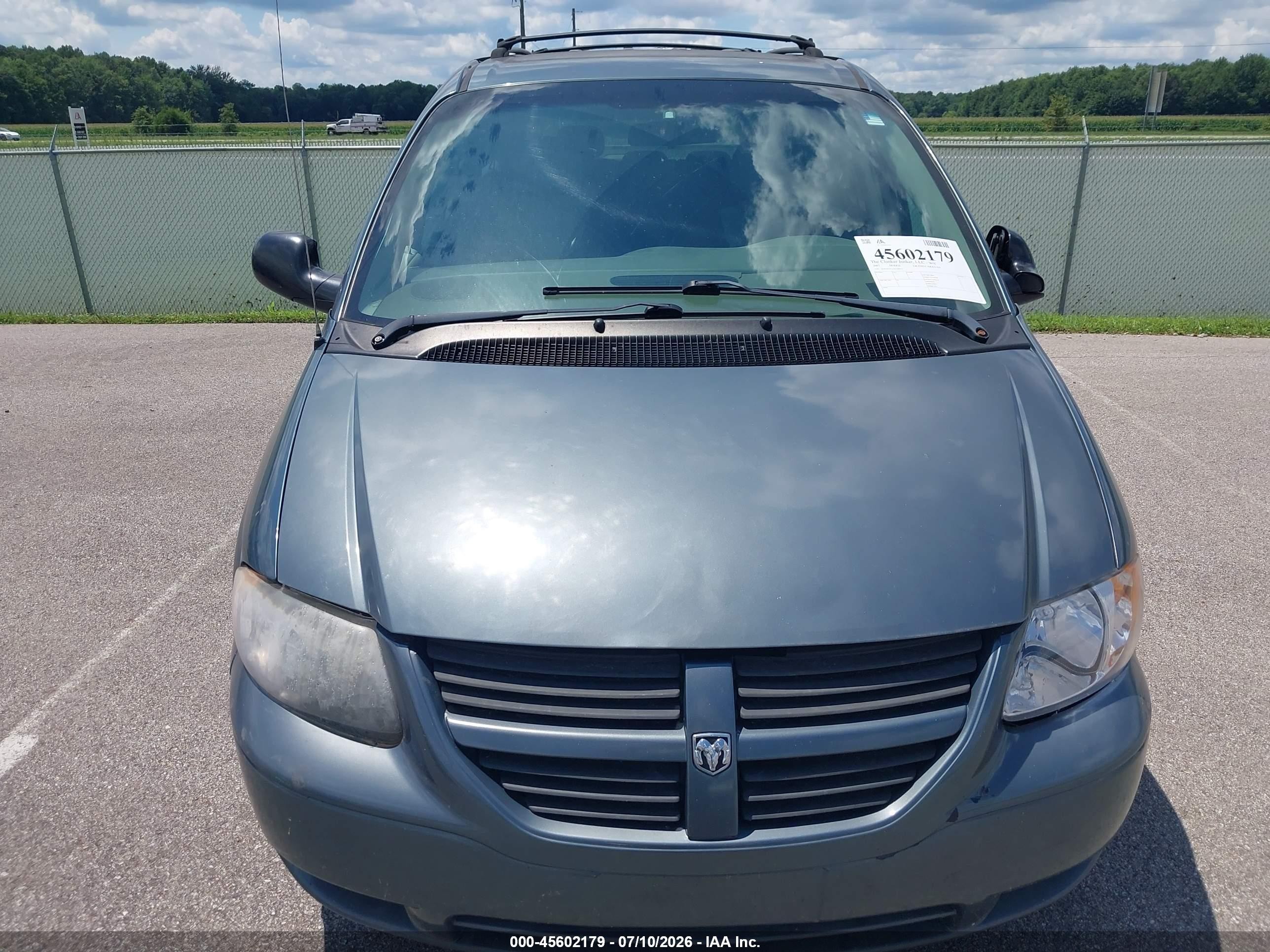 2007 Dodge Grand Caravan Sxt Blue vin: 2D4GP44L27R108077