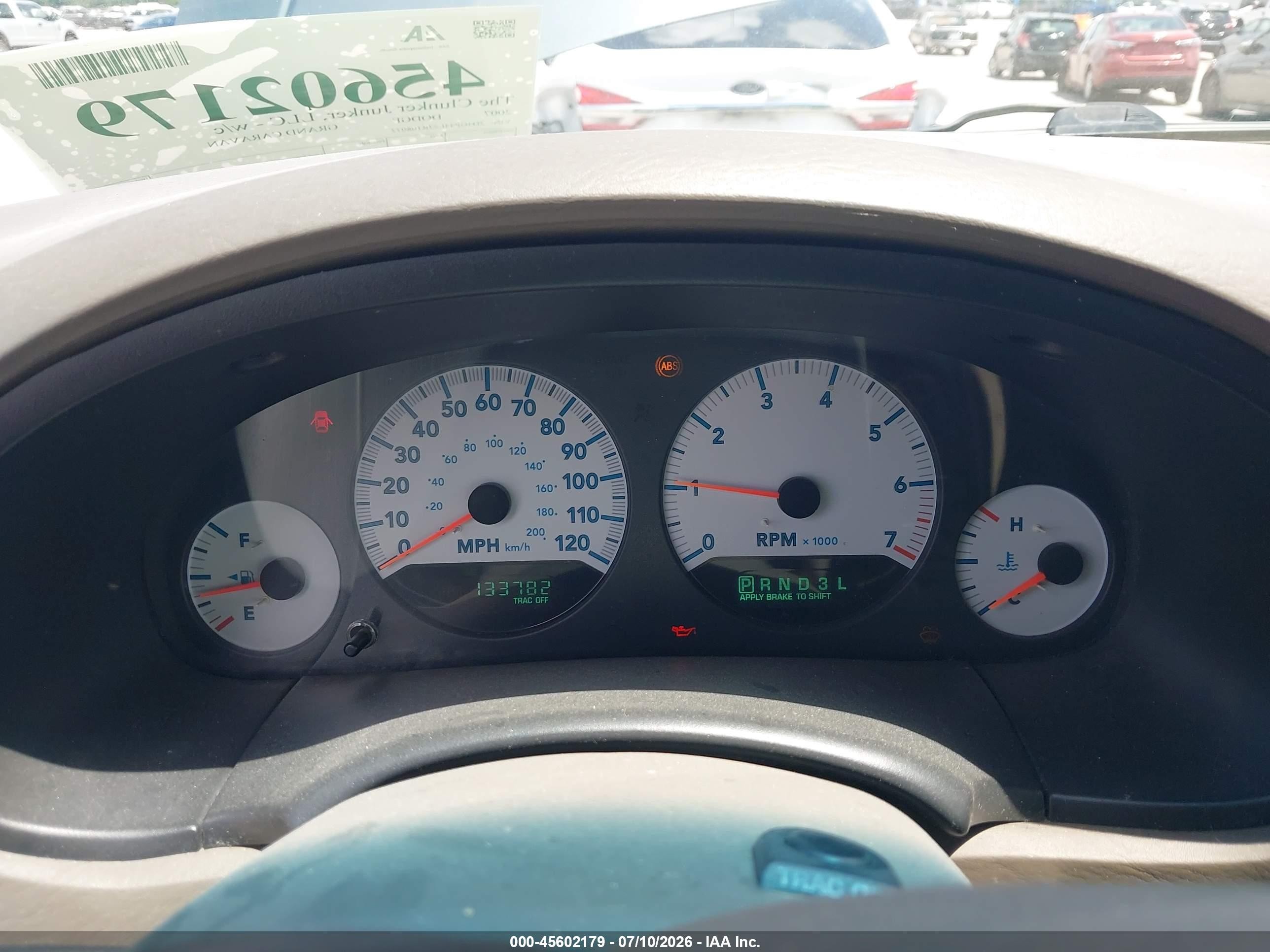 2007 Dodge Grand Caravan Sxt Blue vin: 2D4GP44L27R108077
