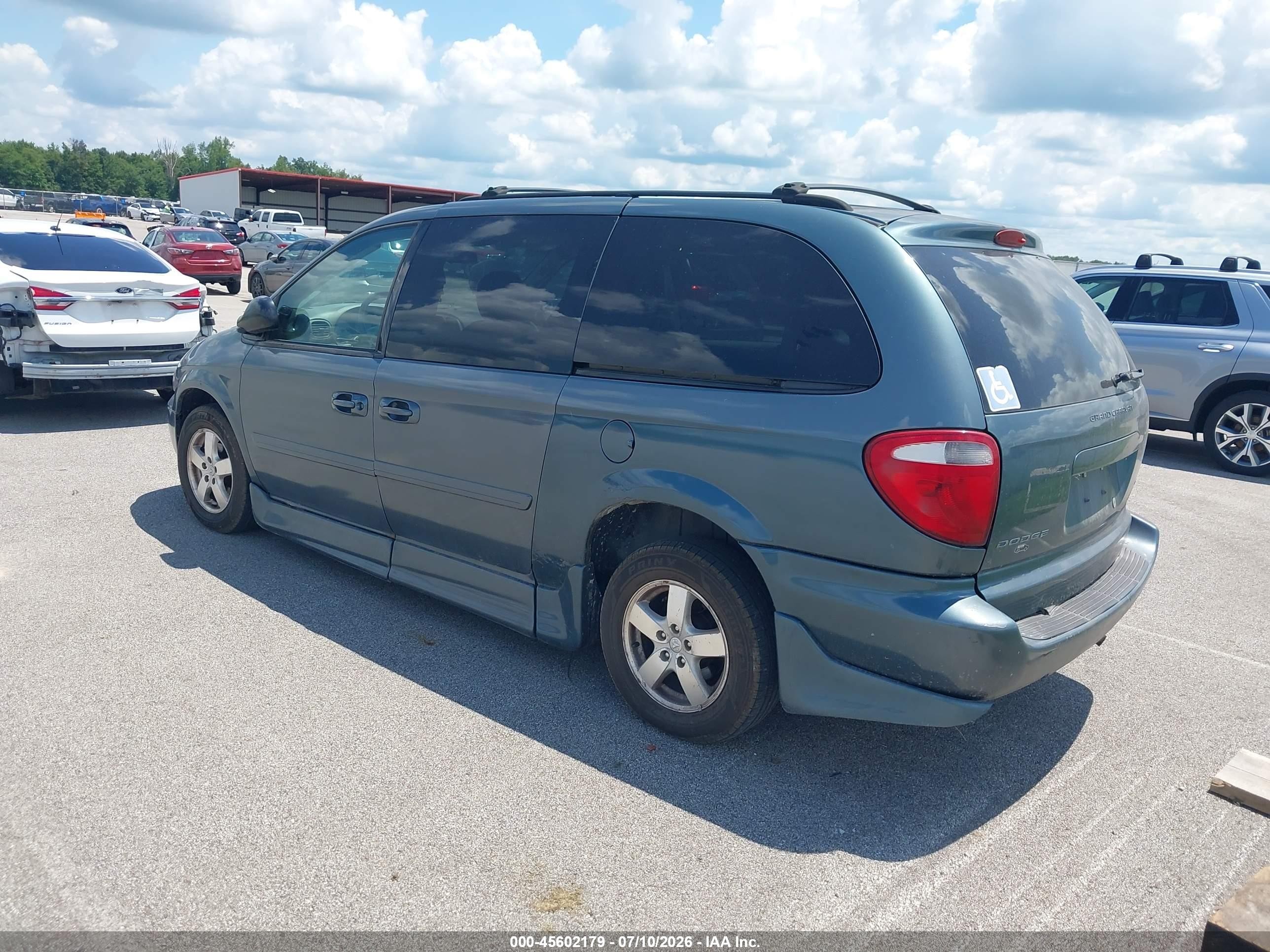 2007 Dodge Grand Caravan Sxt Blue vin: 2D4GP44L27R108077