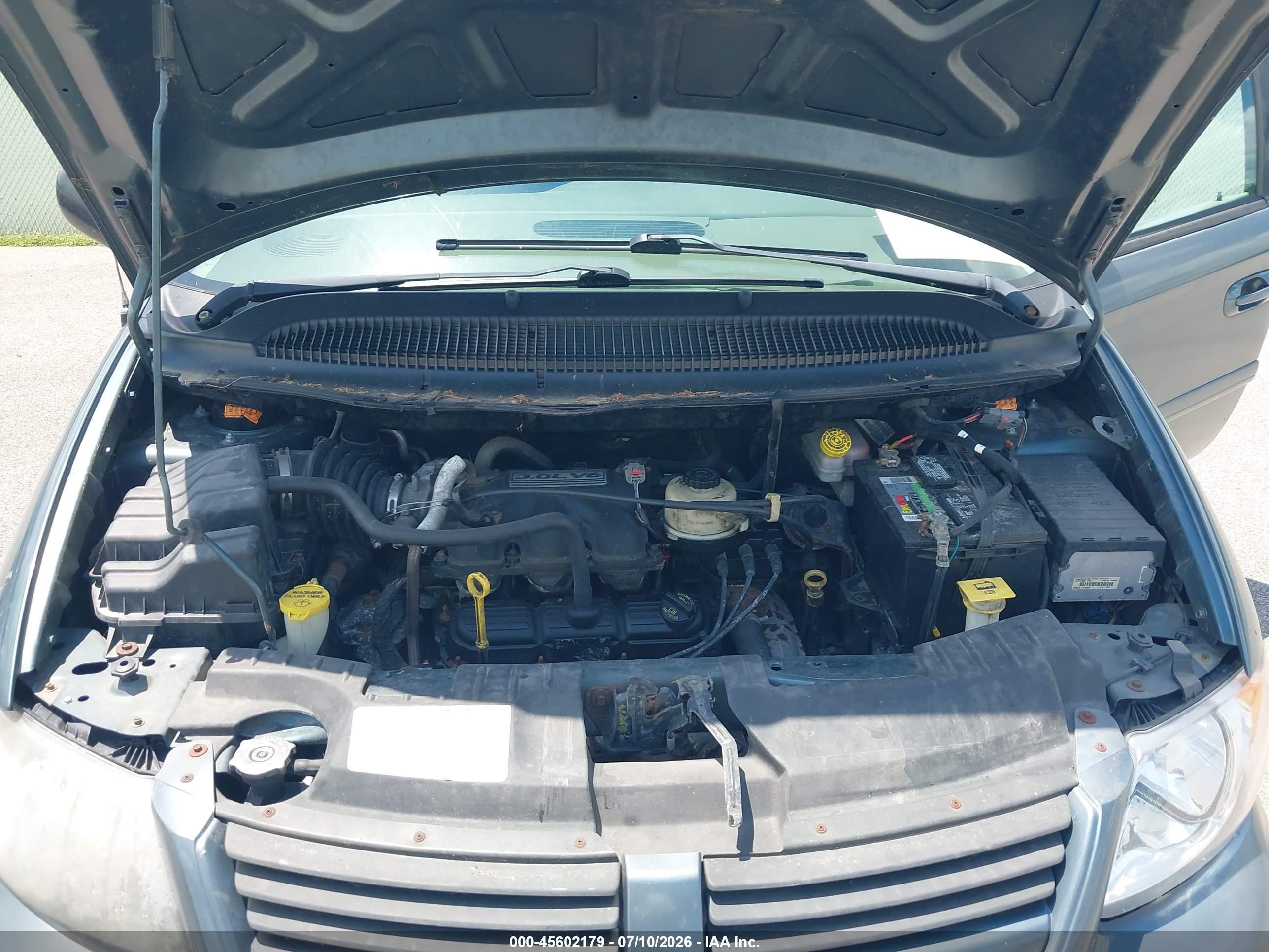 2007 Dodge Grand Caravan Sxt Blue vin: 2D4GP44L27R108077