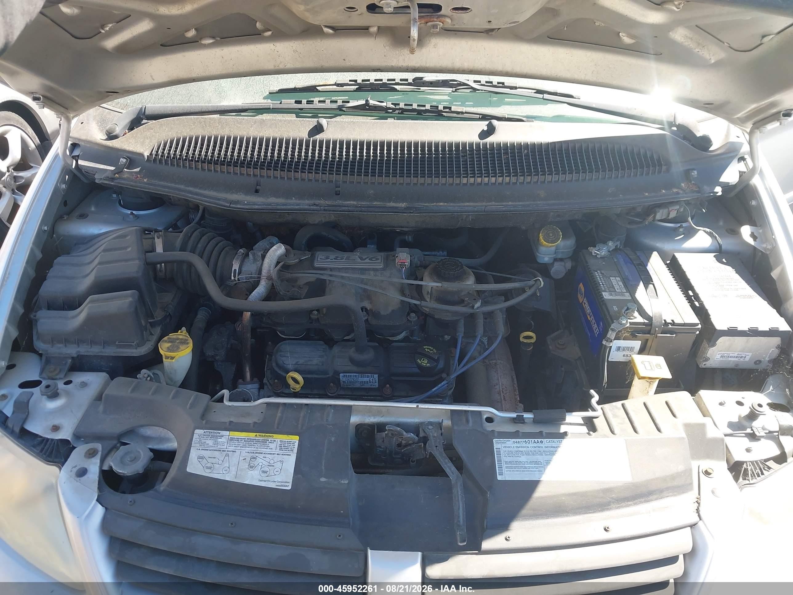 2007 Dodge Grand Caravan Sxt Silver vin: 2D4GP44L27R257587