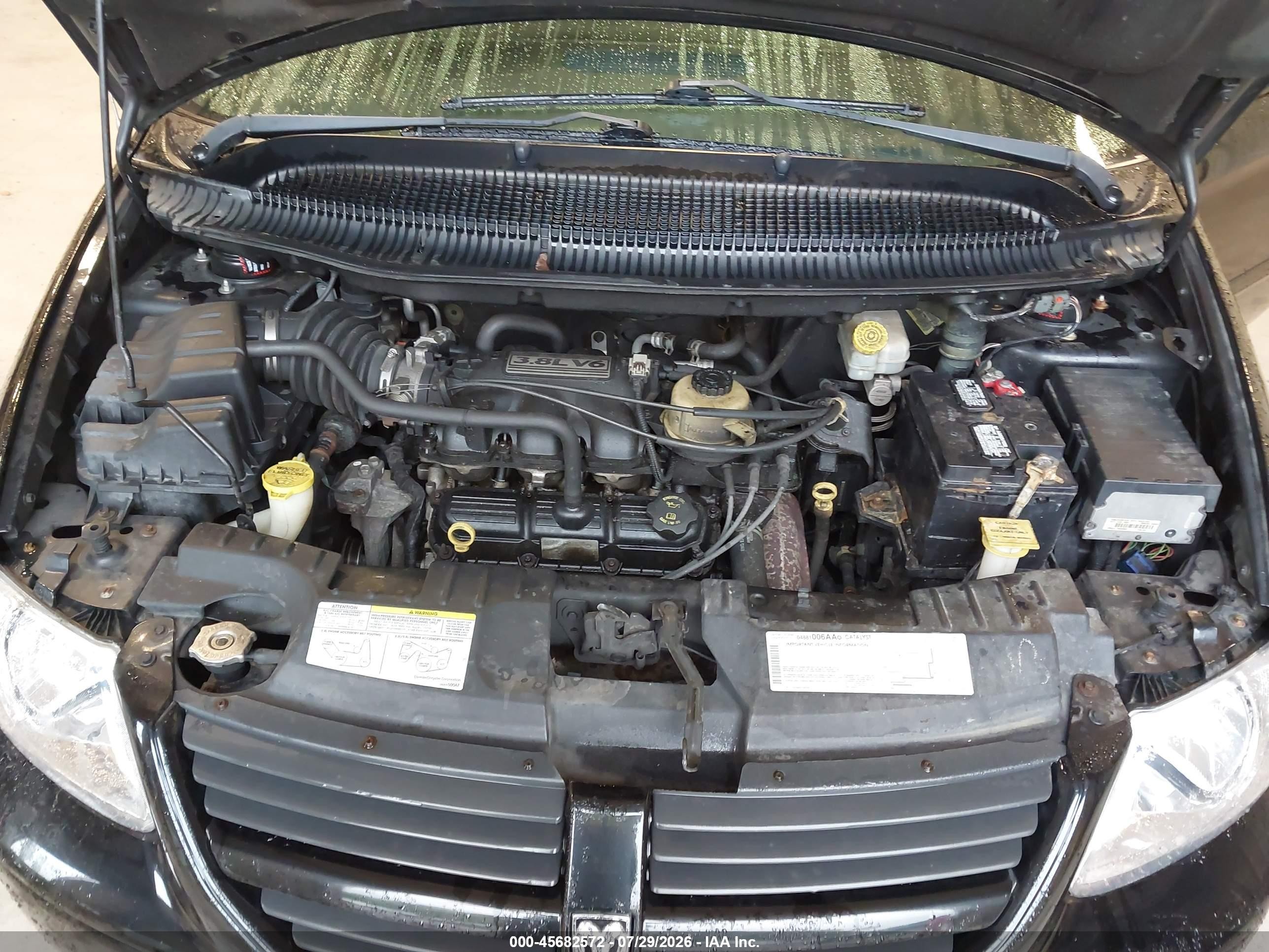 2005 Dodge Caravan Sxt Black vin: 2D4GP44L35R148892