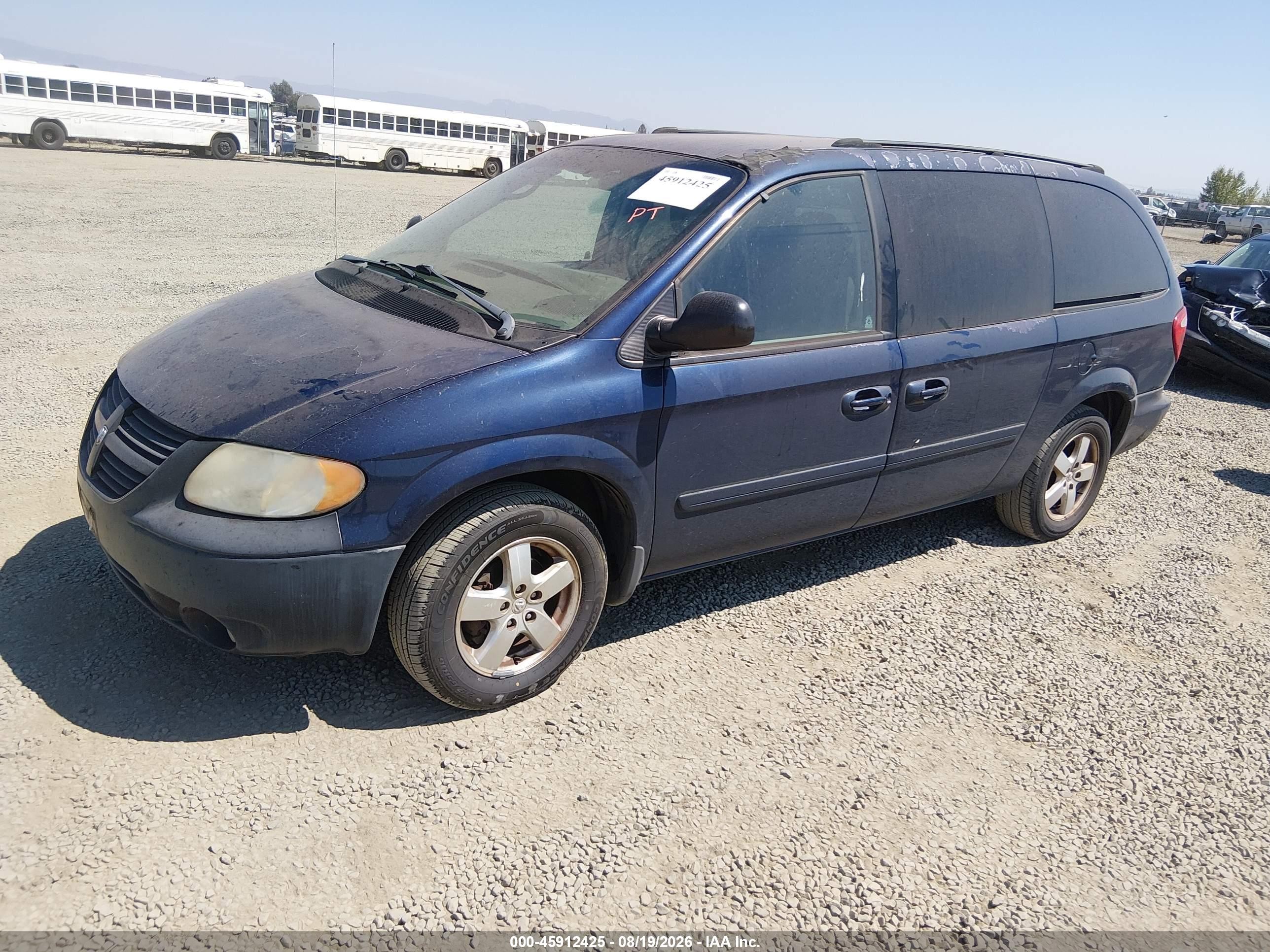 2005 Dodge Grand Caravan Sxt Blue vin: 2D4GP44L35R209917