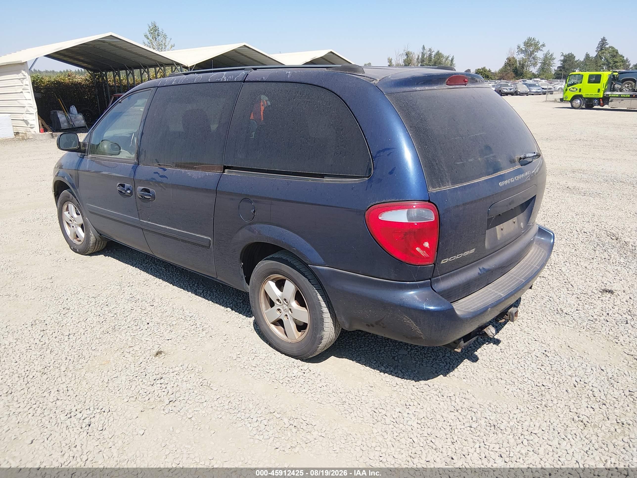 2005 Dodge Grand Caravan Sxt Blue vin: 2D4GP44L35R209917