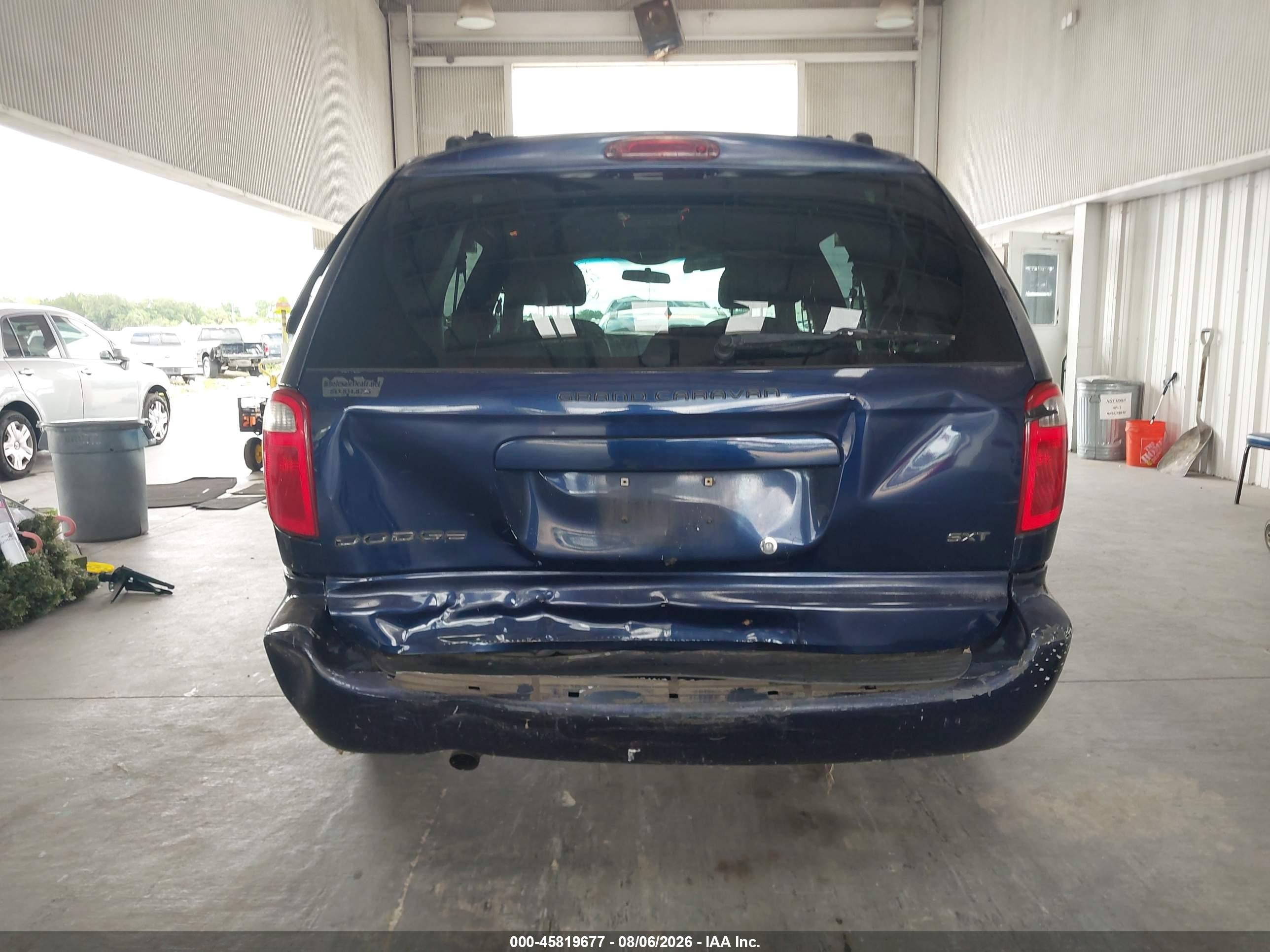 2005 Dodge Grand Caravan Sxt Синий vin: 2D4GP44L35R516679