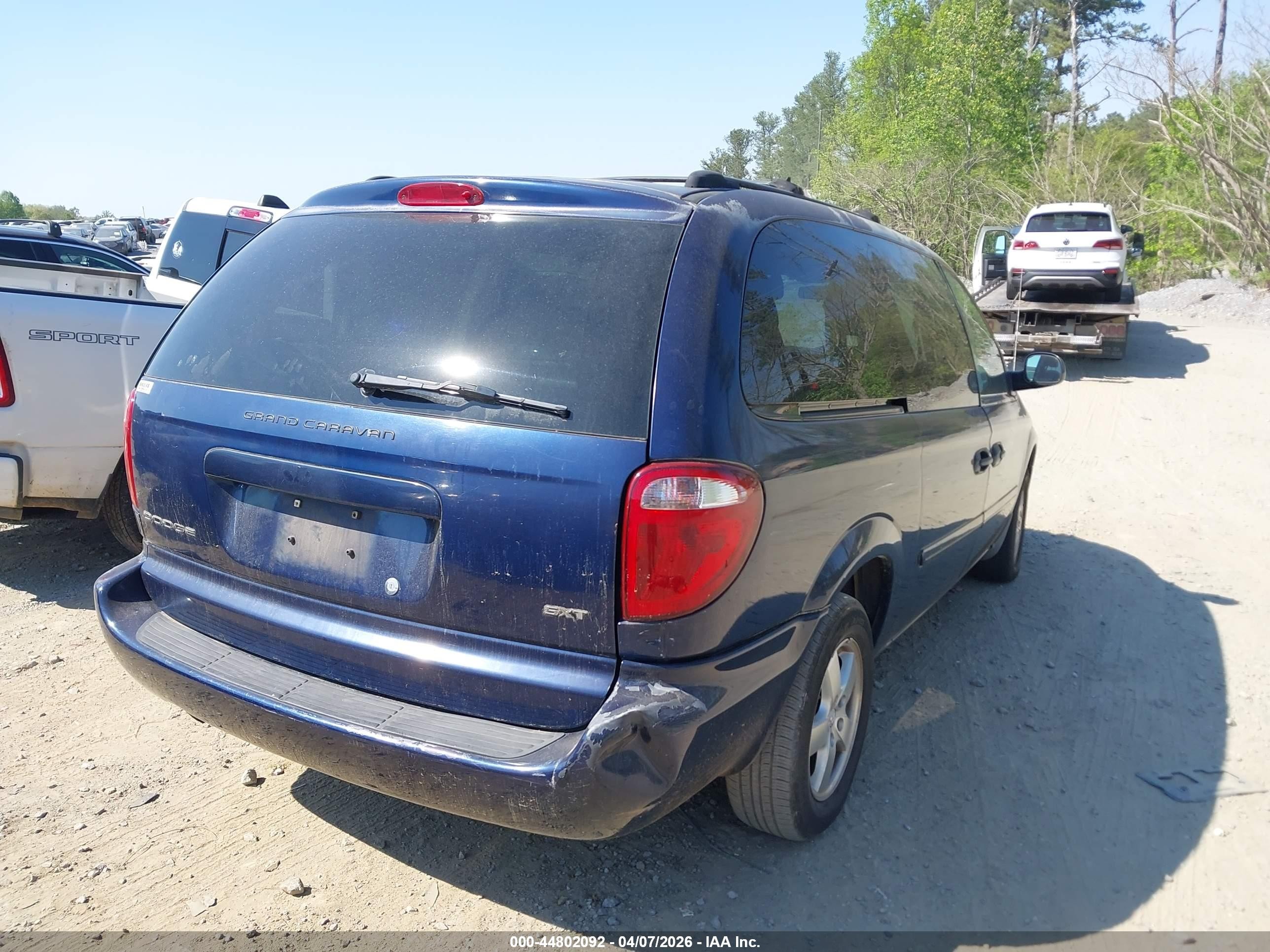 2006 Dodge Grand Caravan Sxt Dark Blue vin: 2D4GP44L36R602415