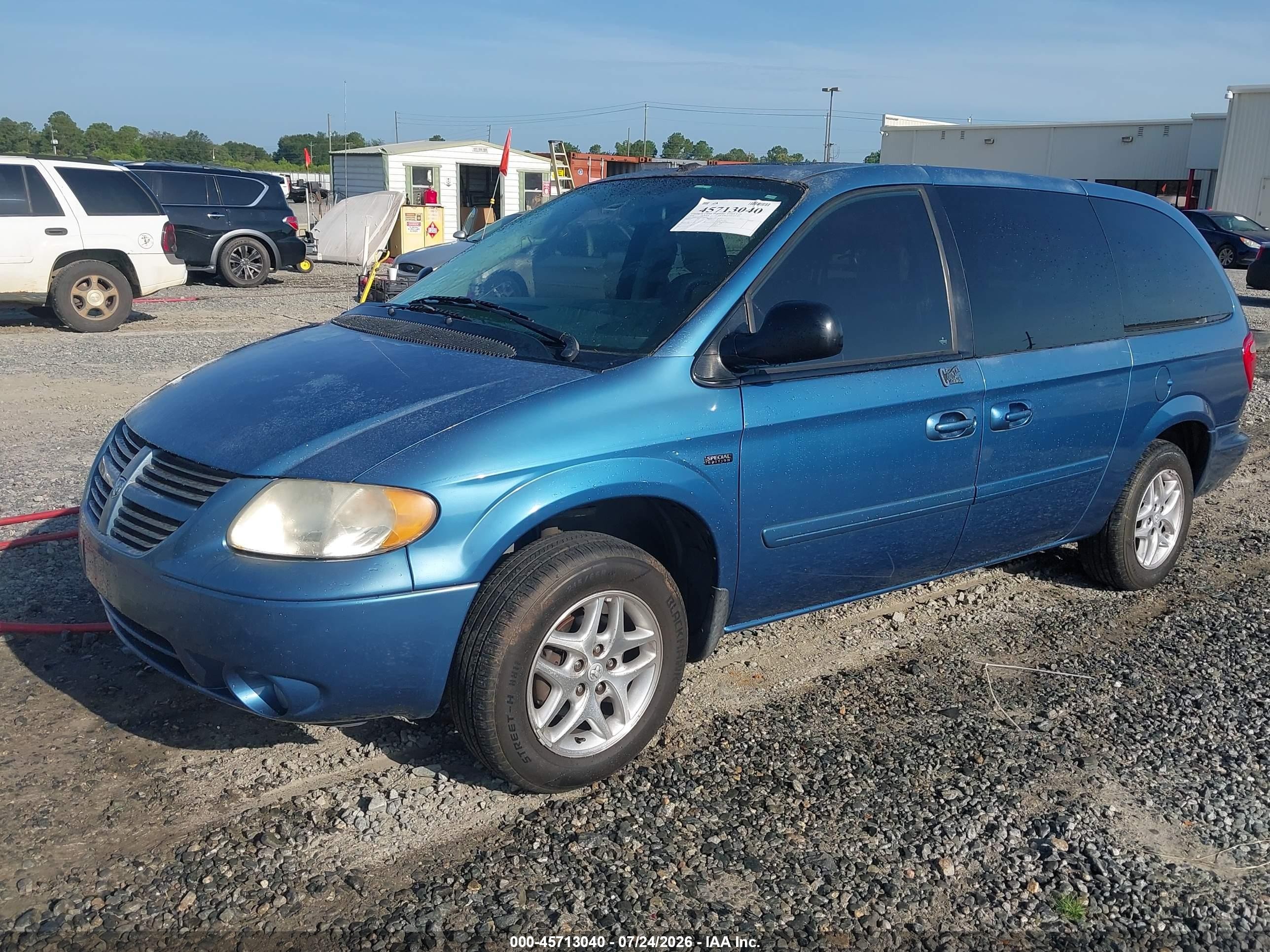2006 Dodge Grand Caravan Sxt Blue vin: 2D4GP44L36R687384