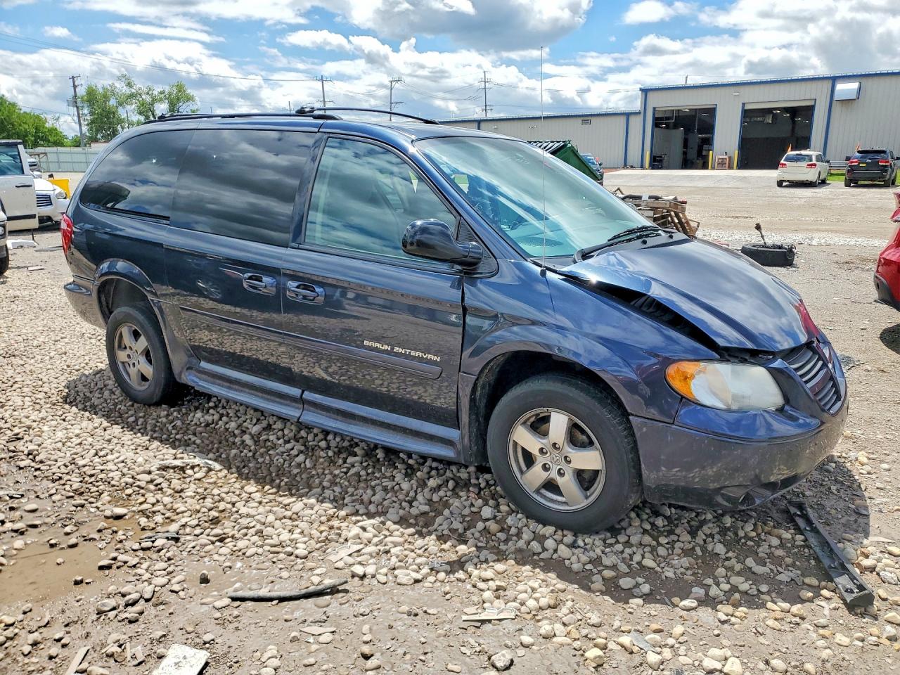 2007 Dodge Grand Caravan Sxt Синий vin: 2D4GP44L37R260806