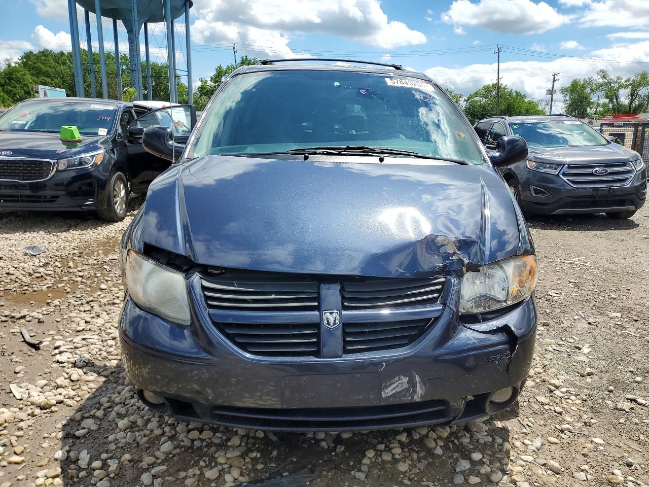 2007 Dodge Grand Caravan Sxt Синий vin: 2D4GP44L37R260806