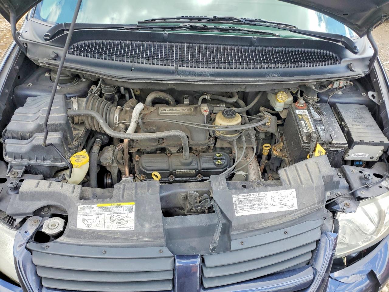 2007 Dodge Grand Caravan Sxt Синий vin: 2D4GP44L37R260806