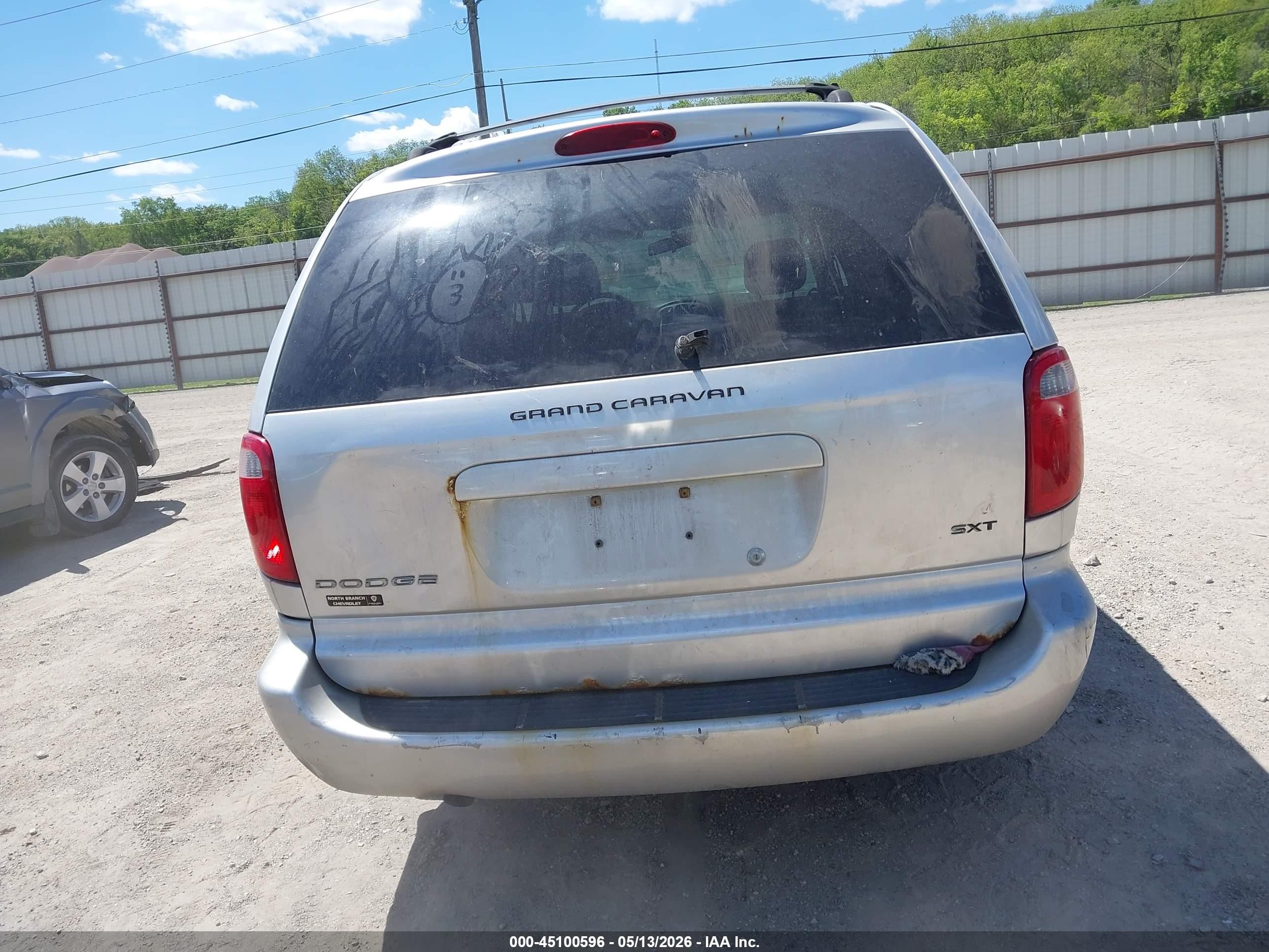 2007 Dodge Grand Caravan Sxt Silver vin: 2D4GP44L37R264189