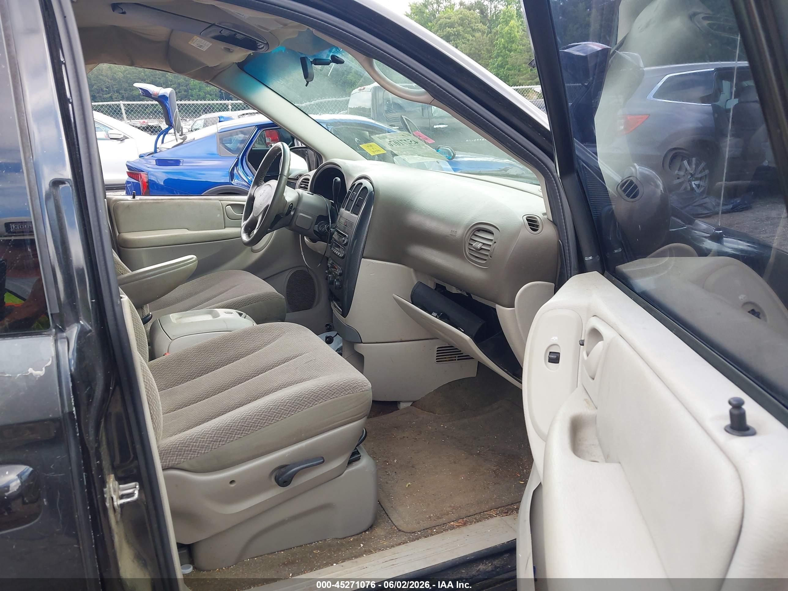 2007 Dodge Grand Caravan Sxt Black vin: 2D4GP44L37R292137
